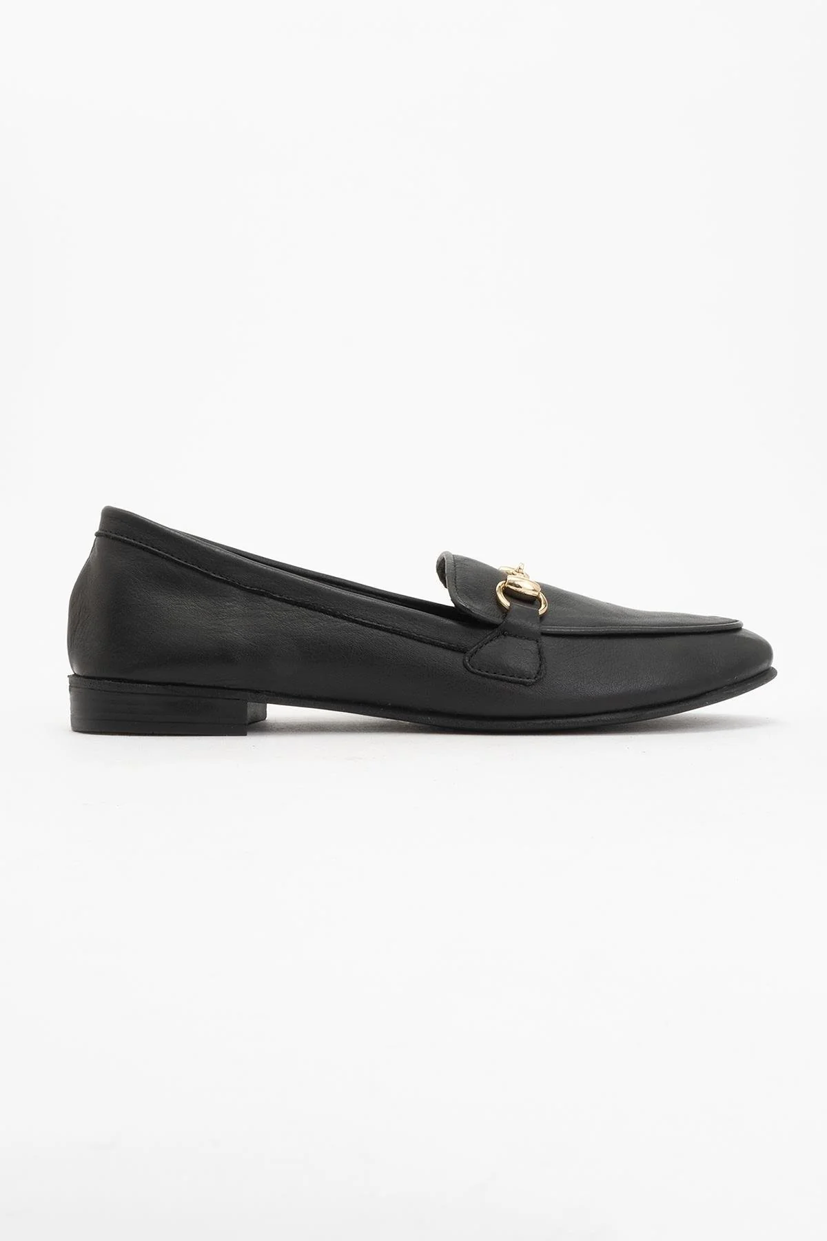 Rory - Black Leather Bit Loafers - Image 5