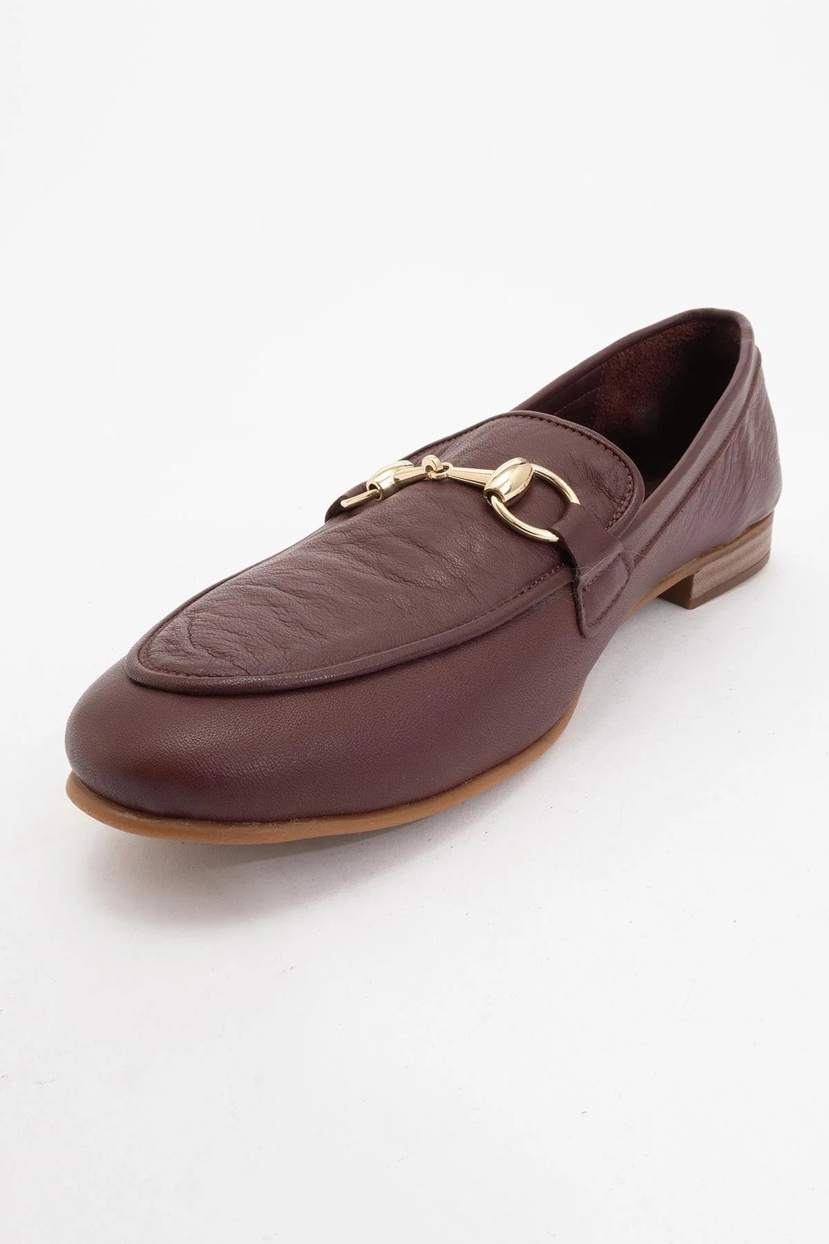 Rory - Burgundy Brown Leather Bit Loafers - Image 3