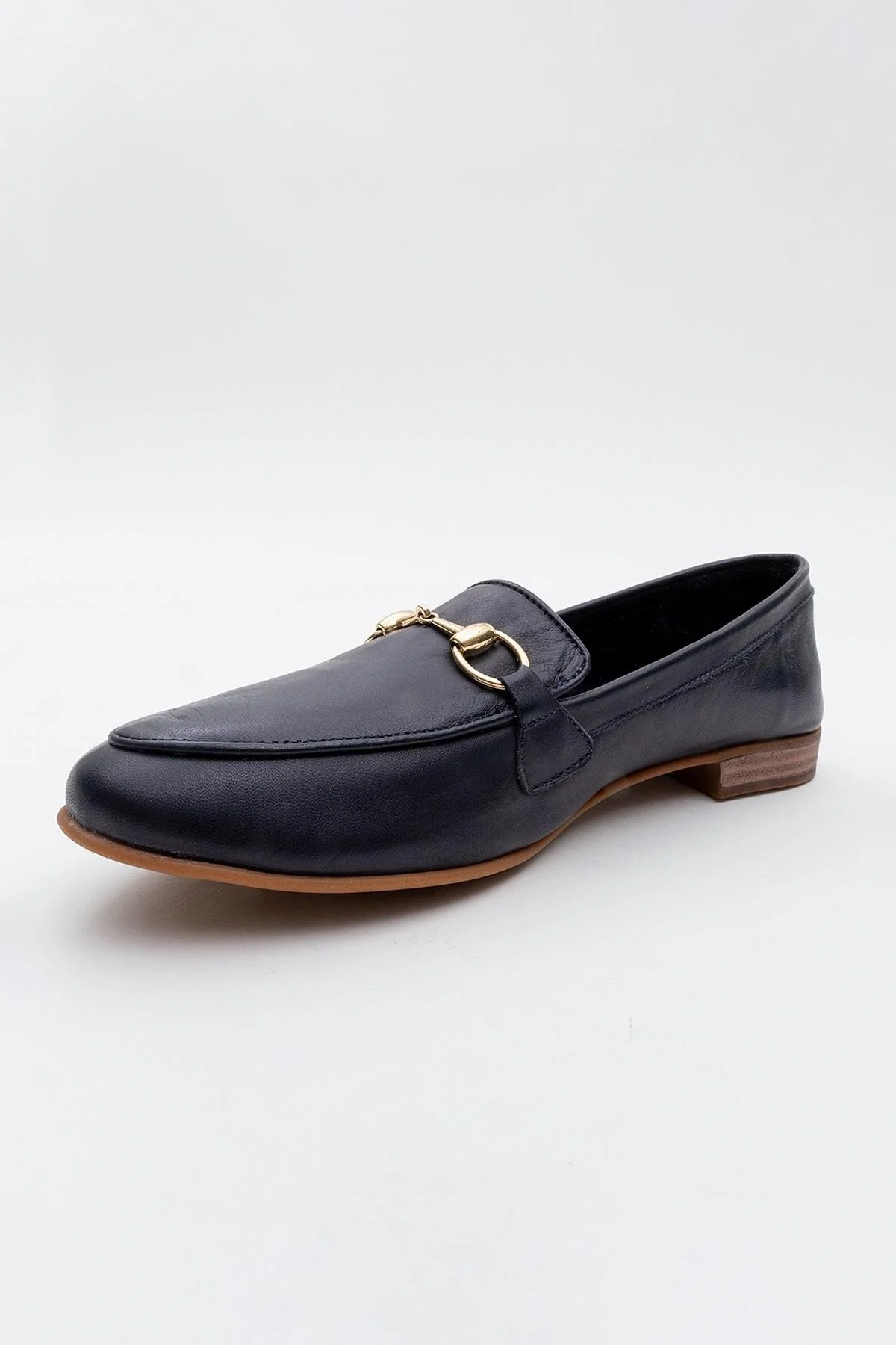 Rory - Dark Blue Leather Bit Loafers - Image 3