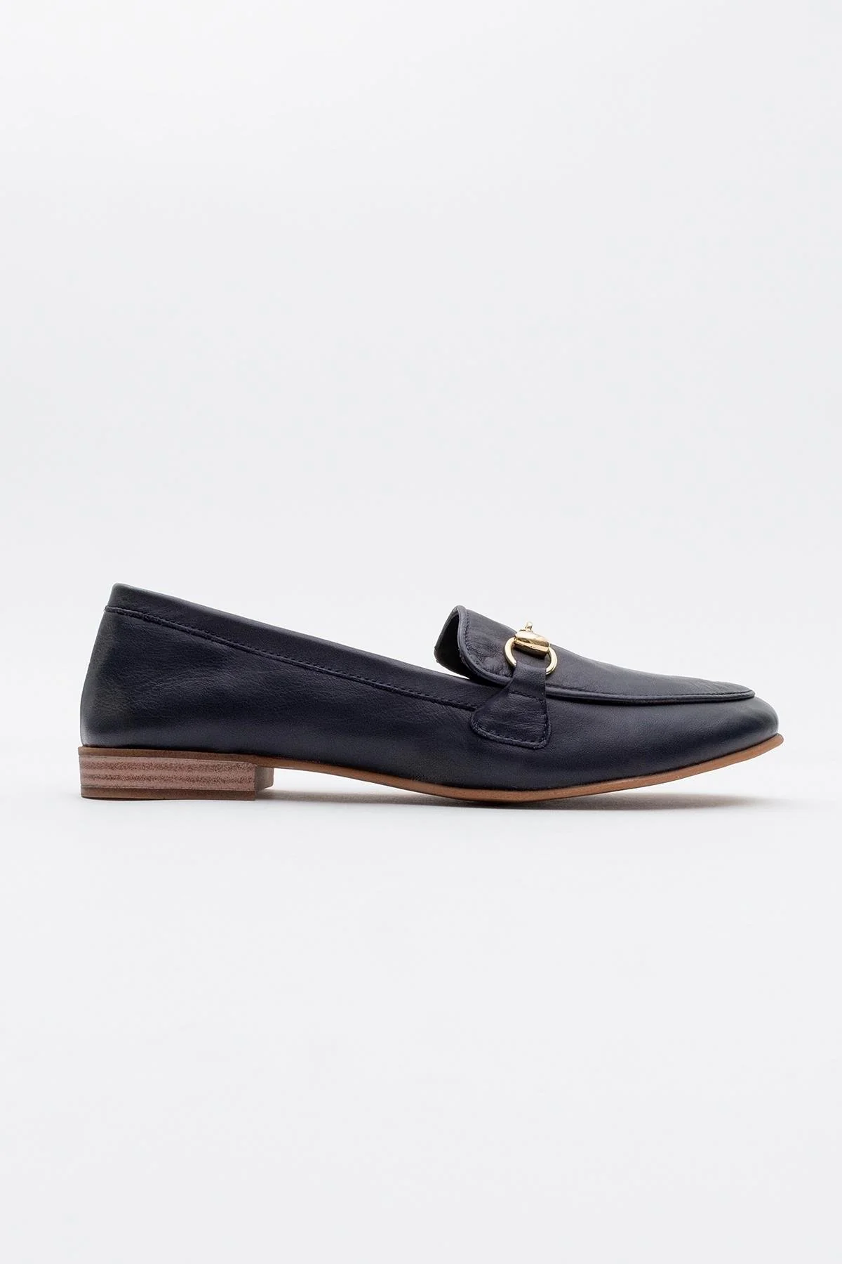 Rory - Dark Blue Leather Bit Loafers - Image 5