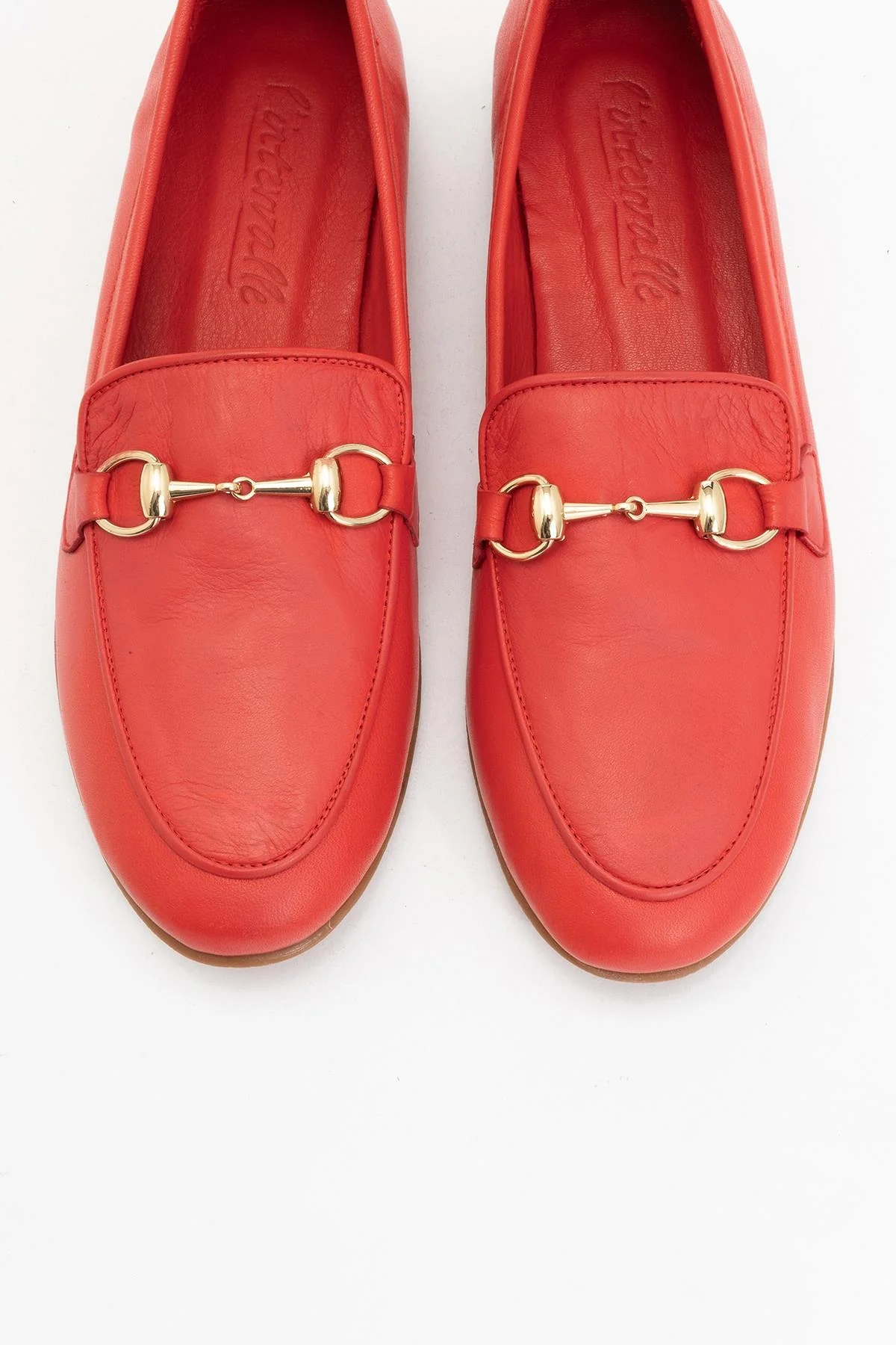 Rory - Red Leather Bit Loafers - Image 2