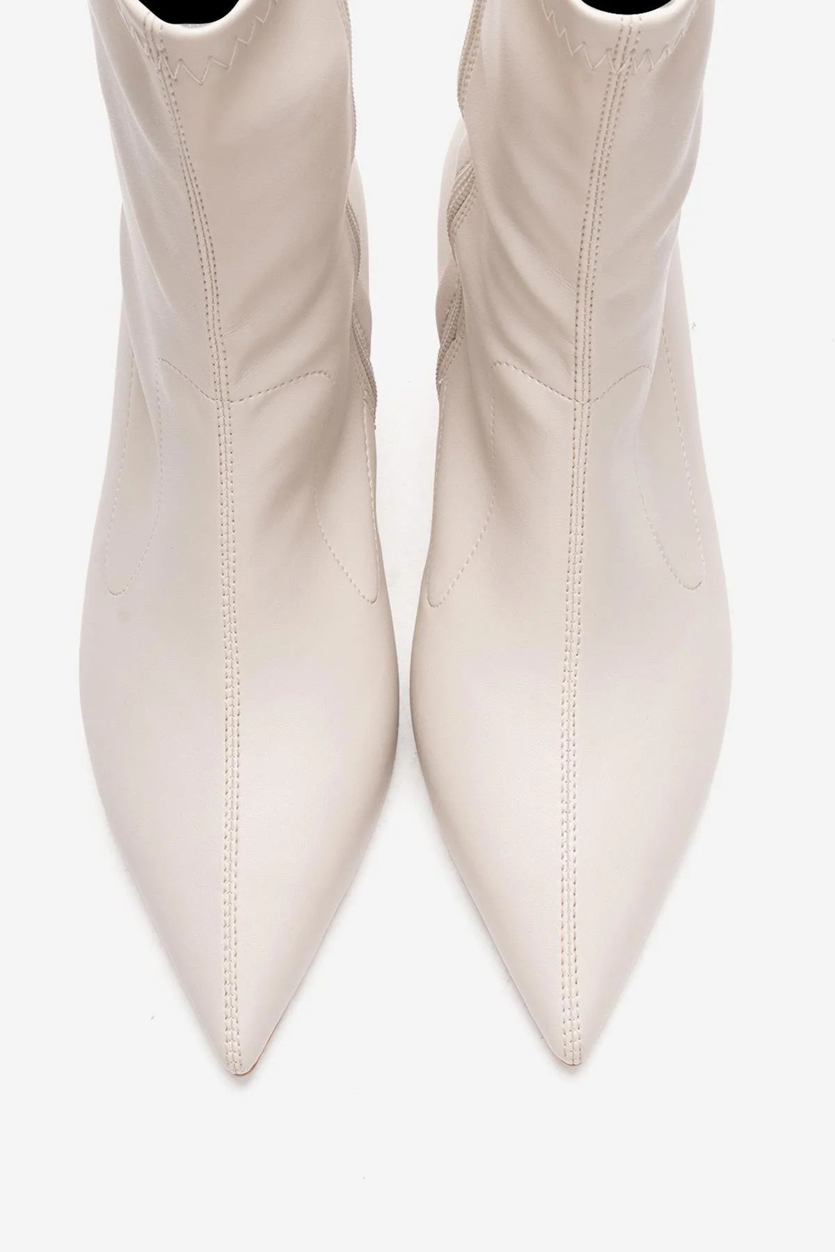 ROSSANO - Beige Stretch Stiletto Heel Boot (Women) - Image 2