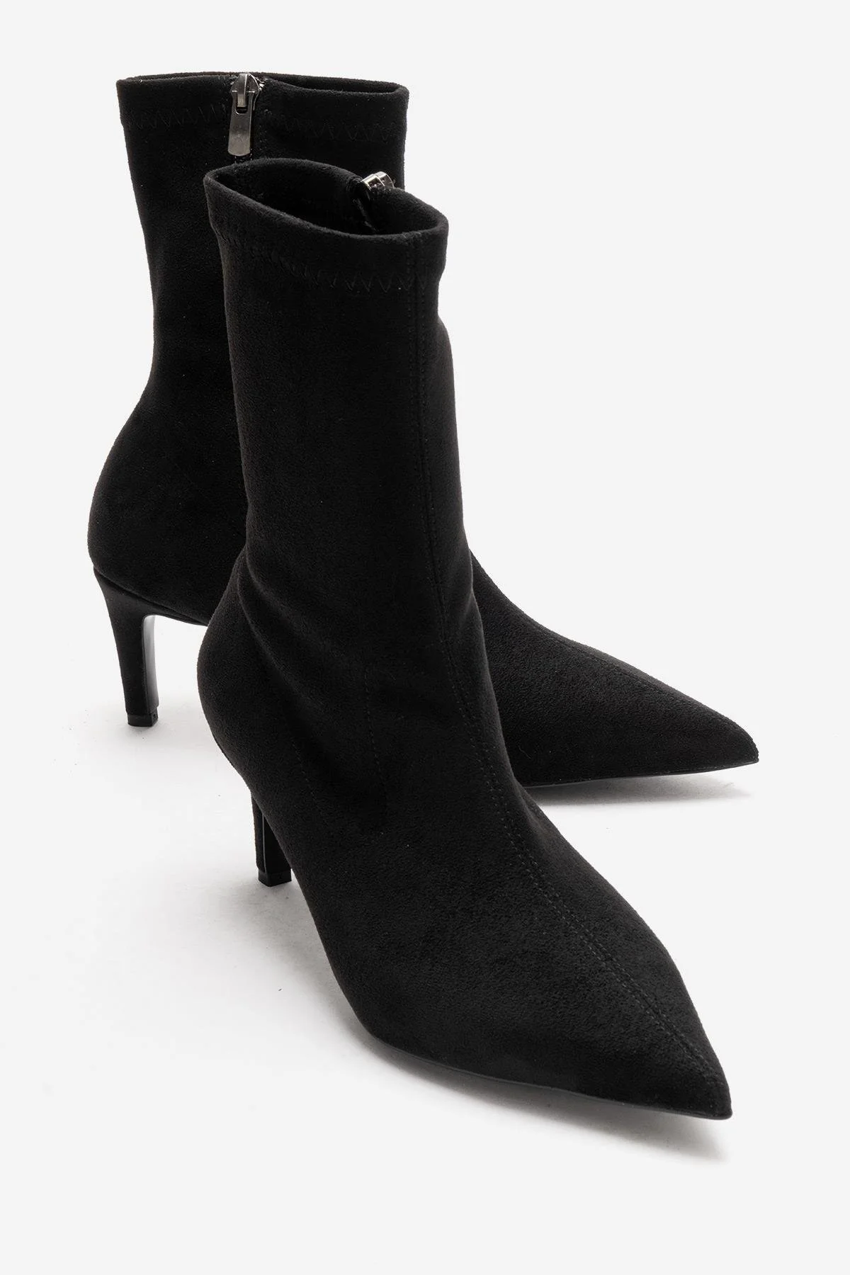 ROSSANO - Black Suede Stiletto Heel Boot (Women)