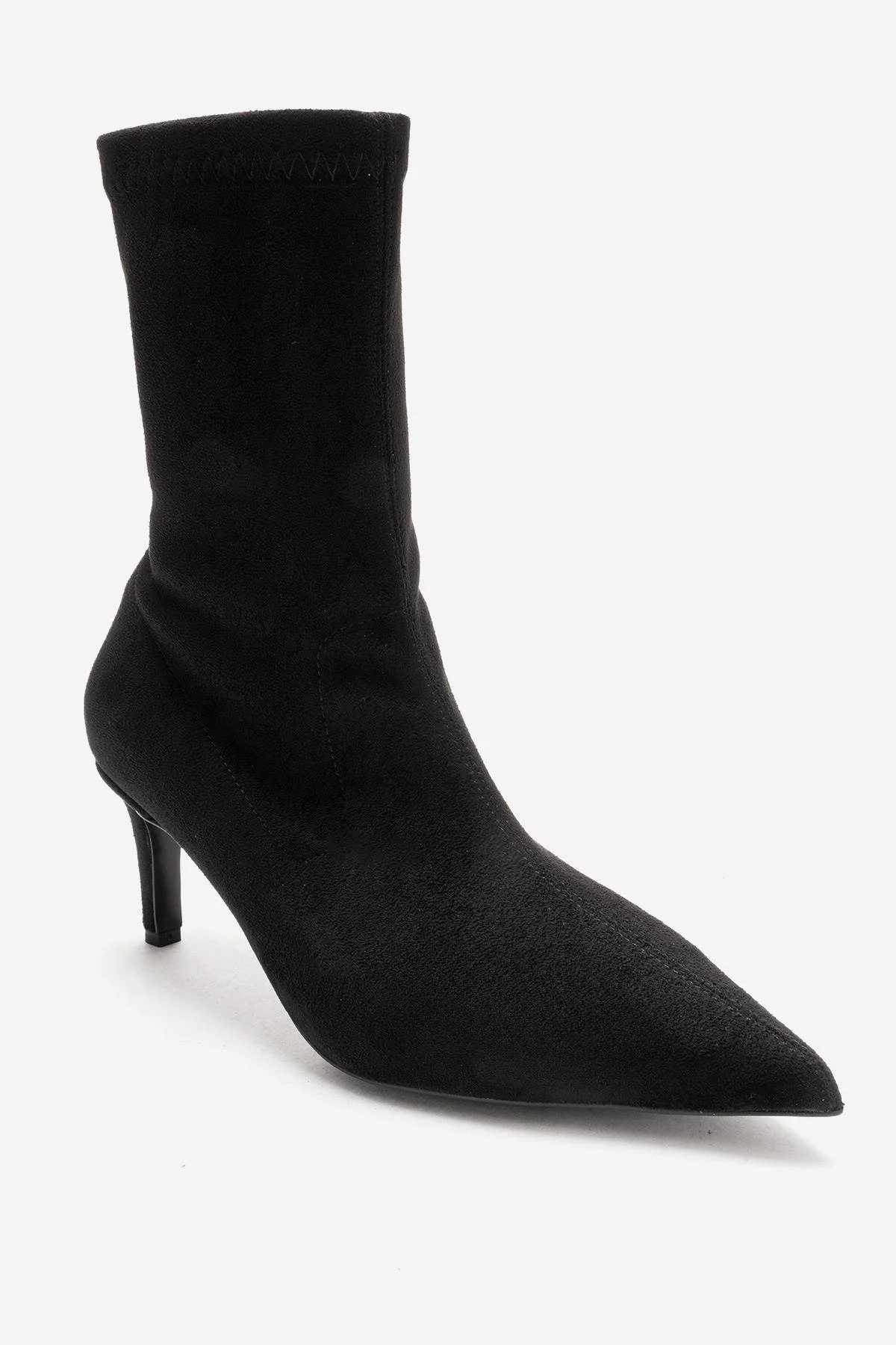 ROSSANO - Black Suede Stiletto Heel Boot (Women) - Image 5