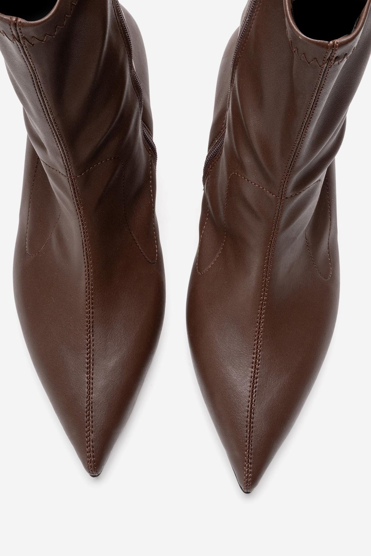 ROSSANO - Brown Stiletto Heel Boot (Women) - Image 2