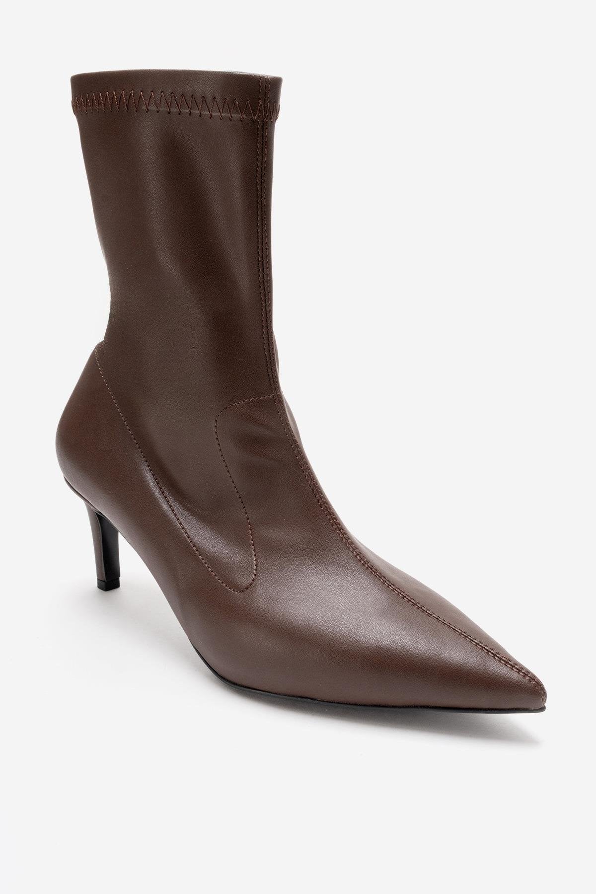 ROSSANO - Brown Stiletto Heel Boot (Women) - Image 3