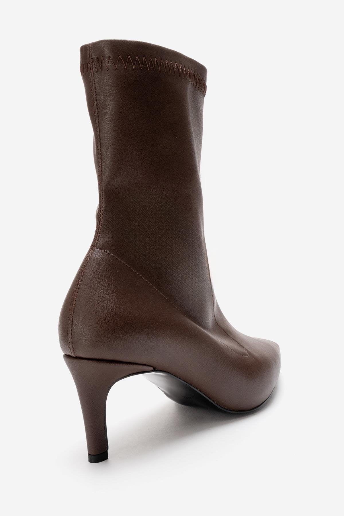 ROSSANO - Brown Stiletto Heel Boot (Women) - Image 5