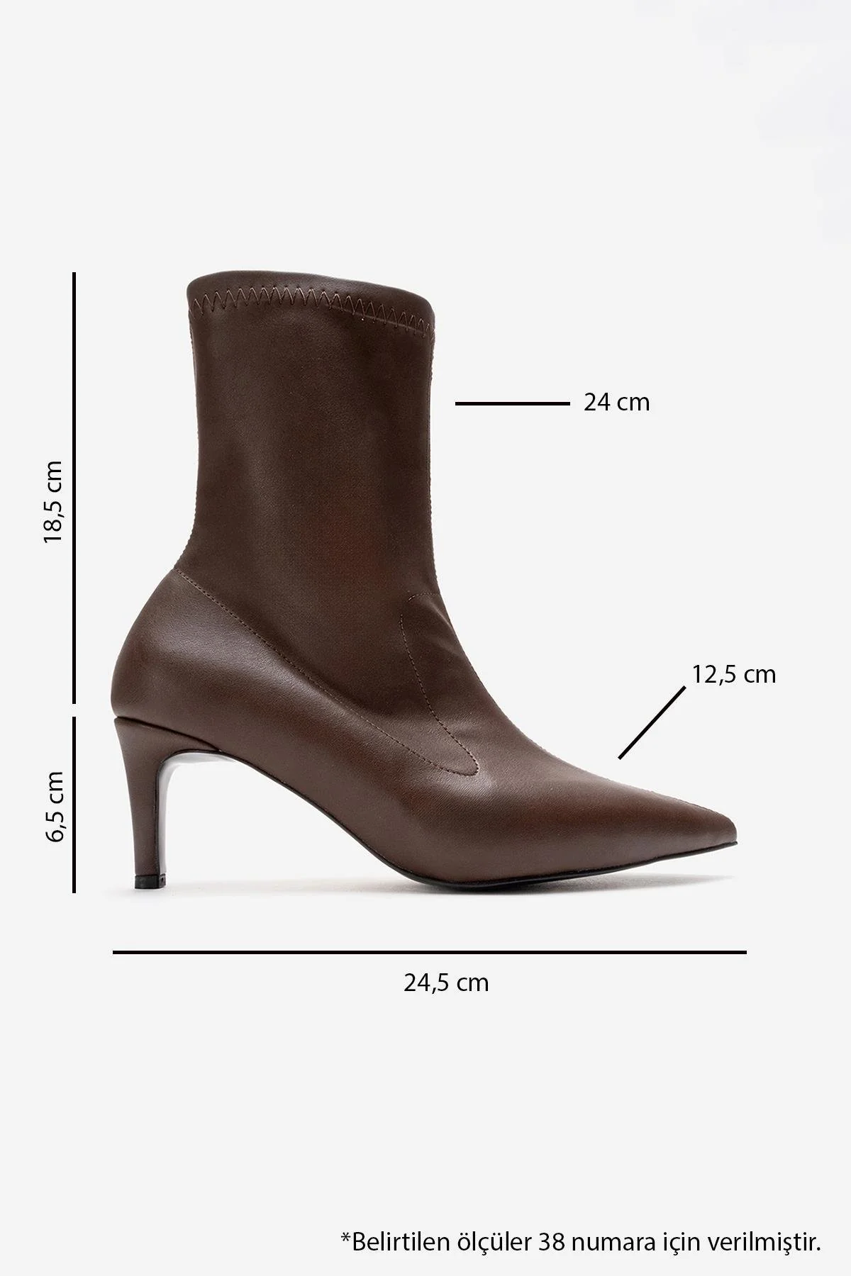 ROSSANO - Brown Stiletto Heel Boot (Women) - Image 6