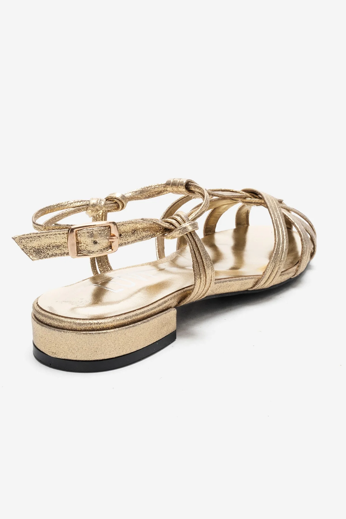 ROSSE - Gold Block Heel Sandal (Women) - Image 5