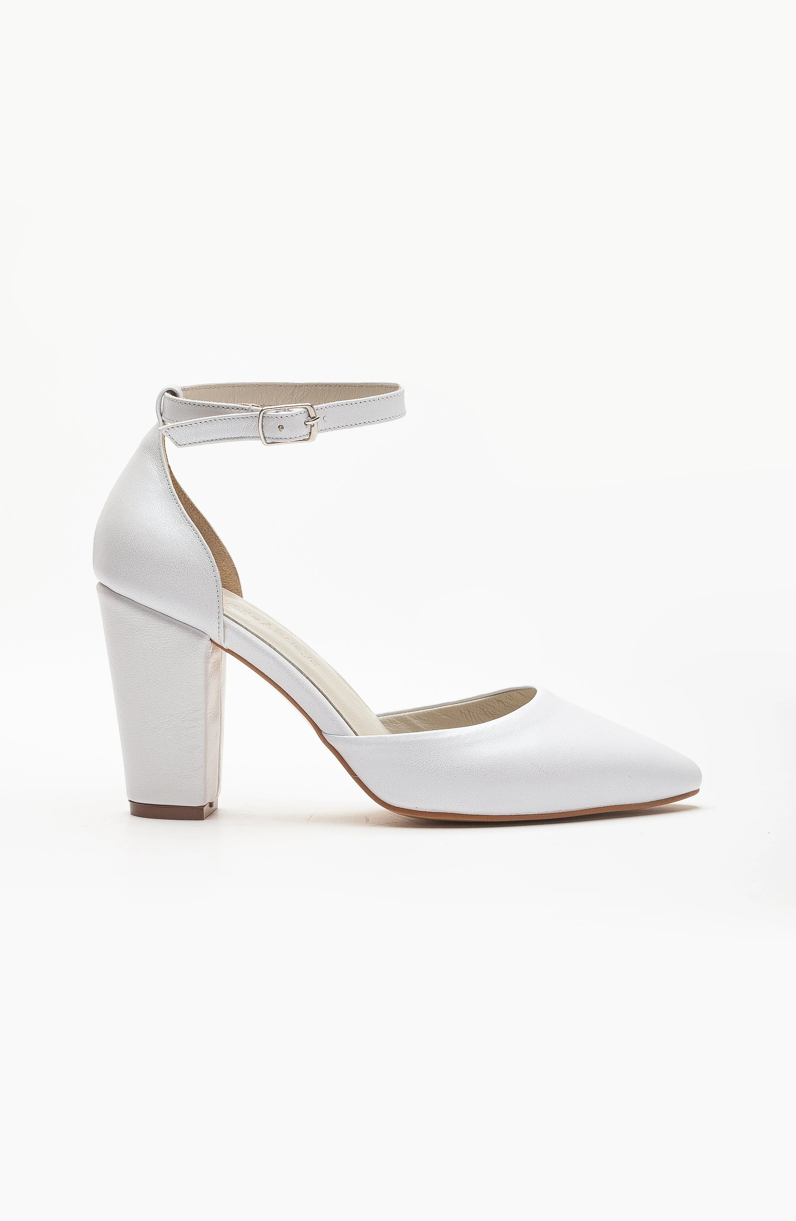 Rossella - Ivory Leather Bridal Heels - Image 5