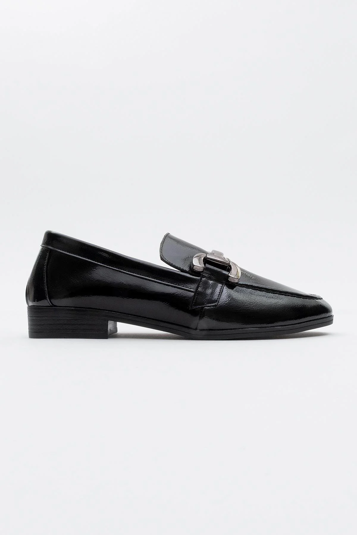 Rous - Black Patent Leather Bit Loafers (Women) - Image 3
