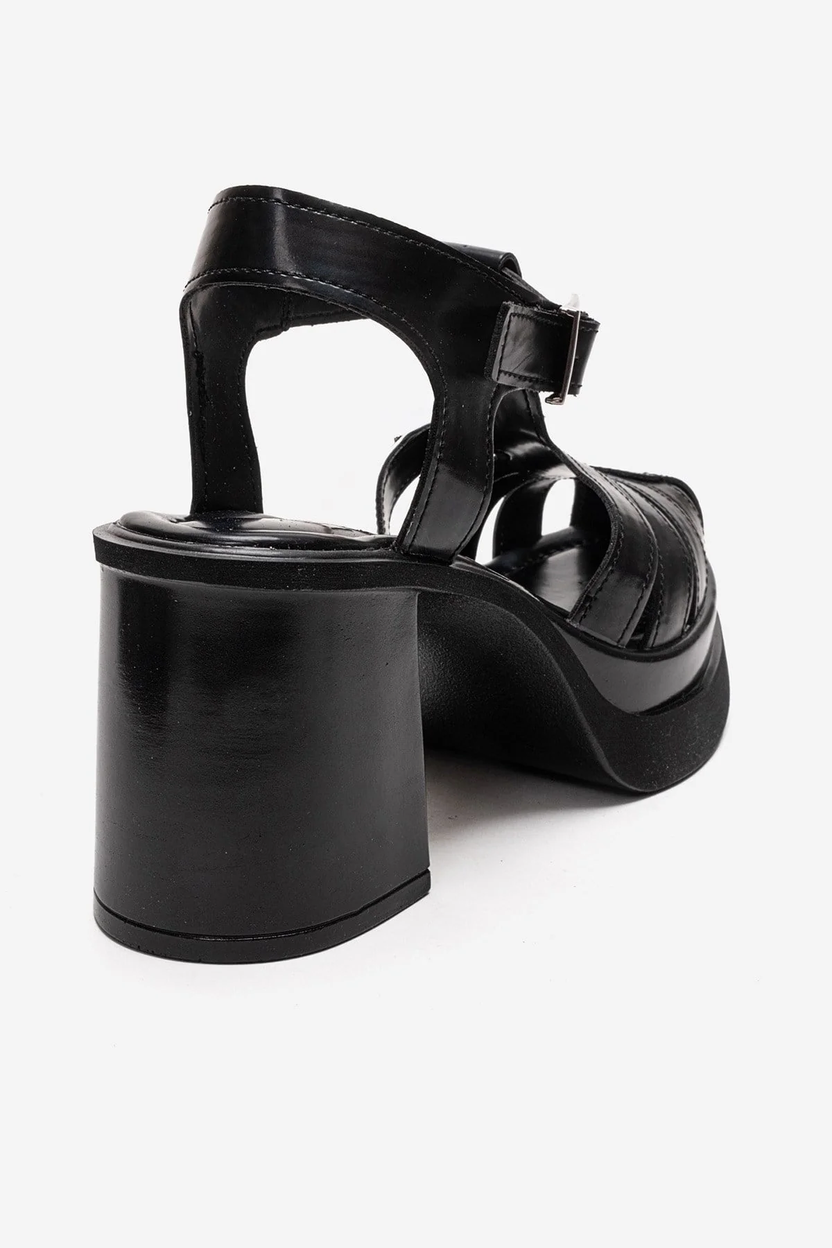 ROVENA - Black Platform Block Heel Sandal (Women) - Image 5