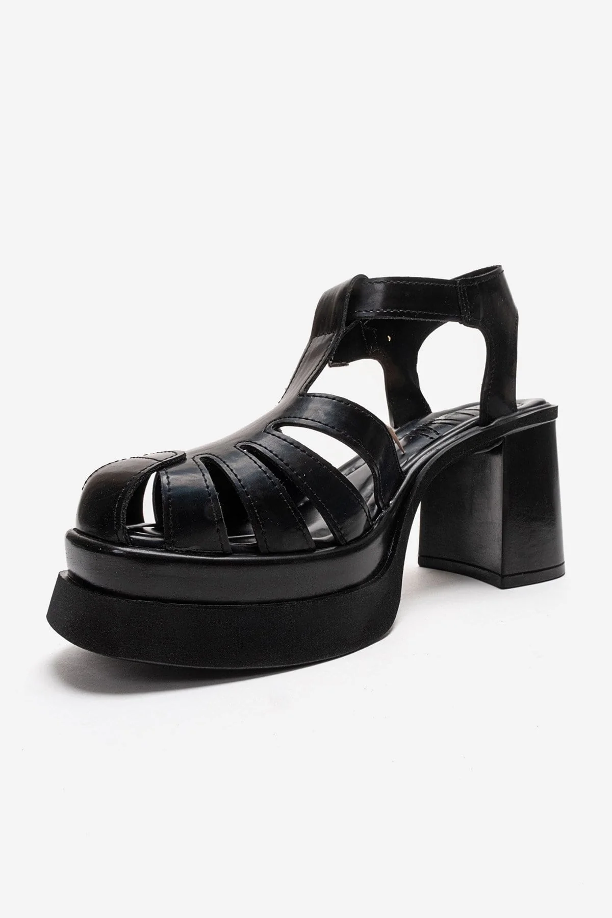 ROVENA - Black Platform Block Heel Sandal (Women) - Image 6