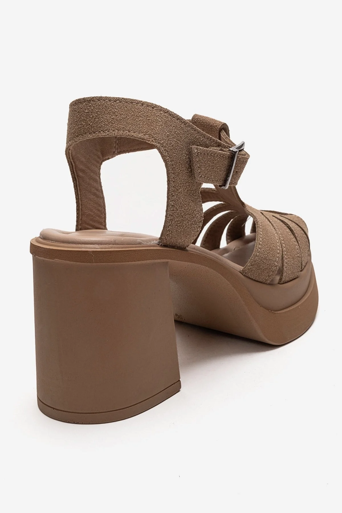 ROVENA - Cognac Suede Platform Block Heel Sandal (Women) - Image 5