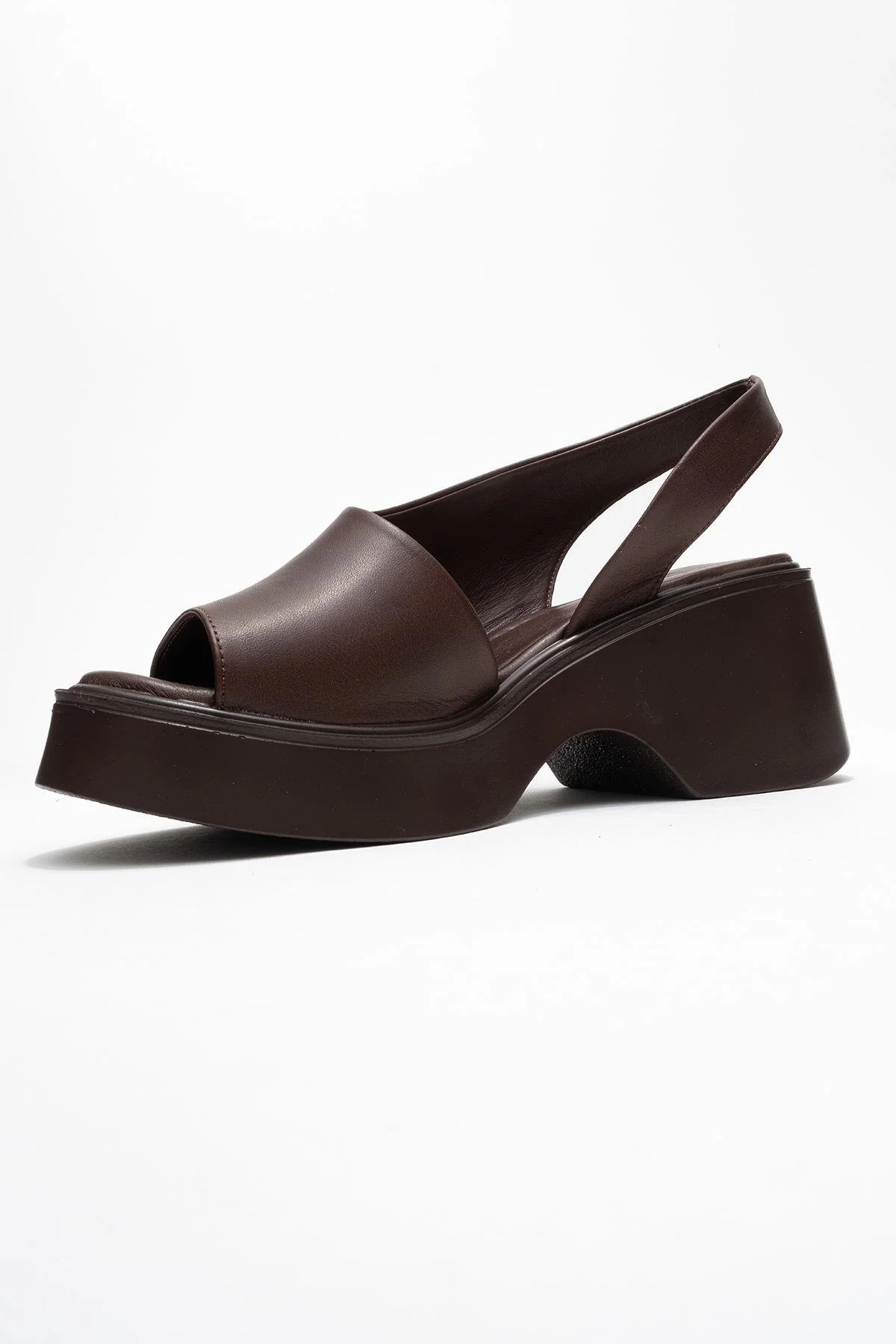 Roy - Cognac Genuine Leather Wedge Sandal (Women) - Image 4