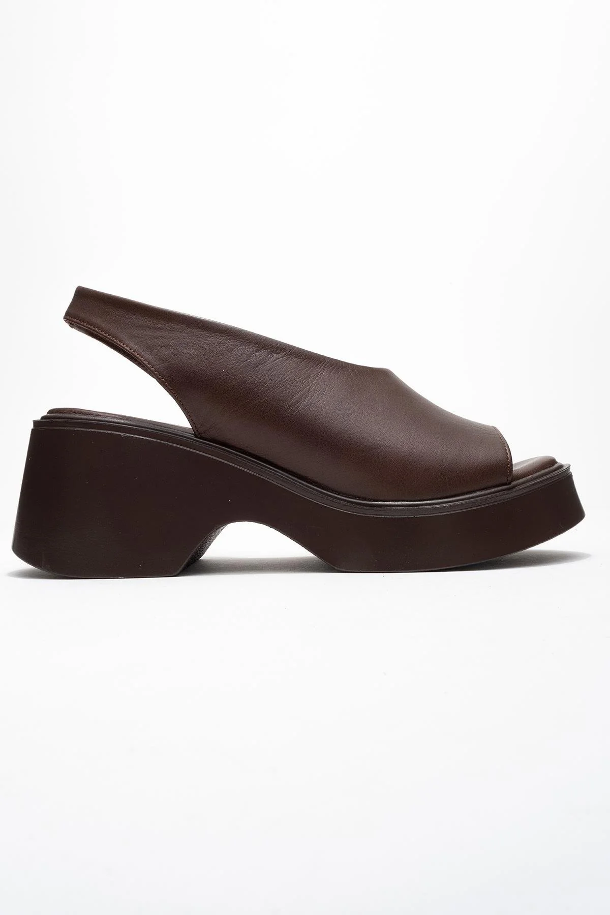 Roy - Cognac Genuine Leather Wedge Sandal (Women) - Image 6