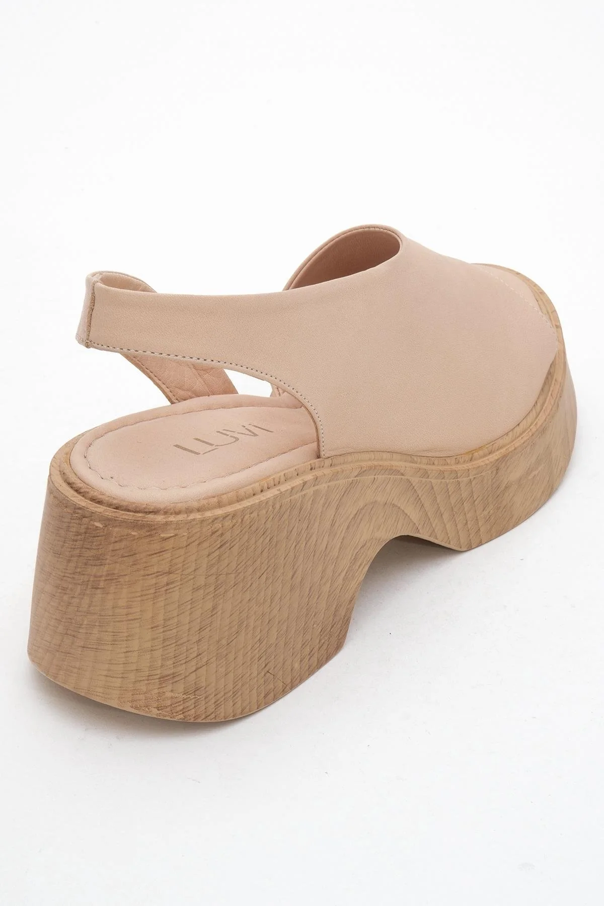 ROY Dark Beige Leather Wedge Sandal (Women) - Image 5