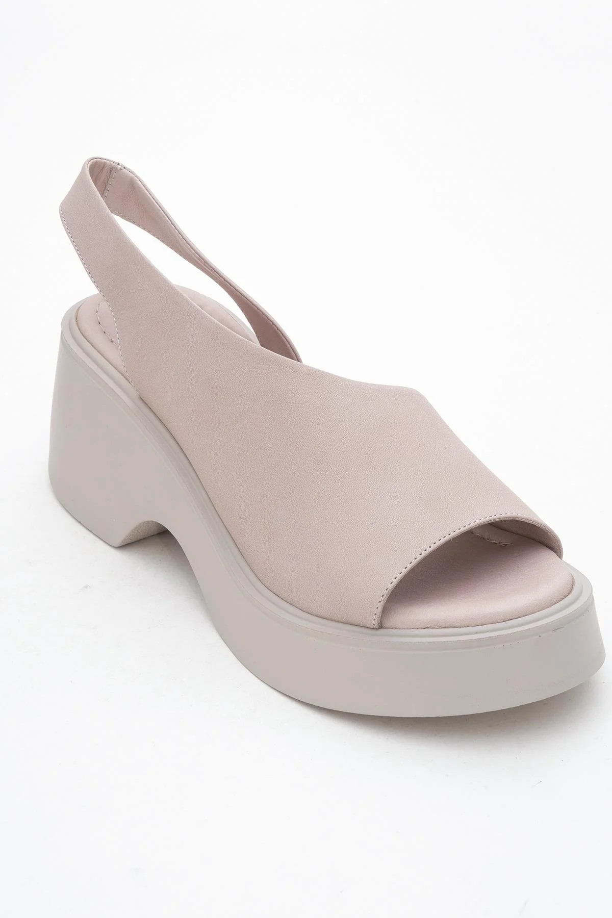 ROY Light Pink Leather Wedge Sandal (Women) - Image 3