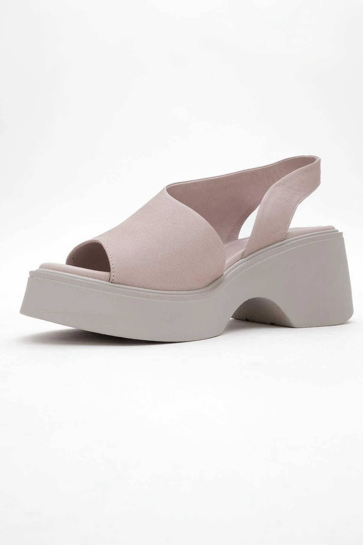 ROY Light Pink Leather Wedge Sandal (Women) - Image 4