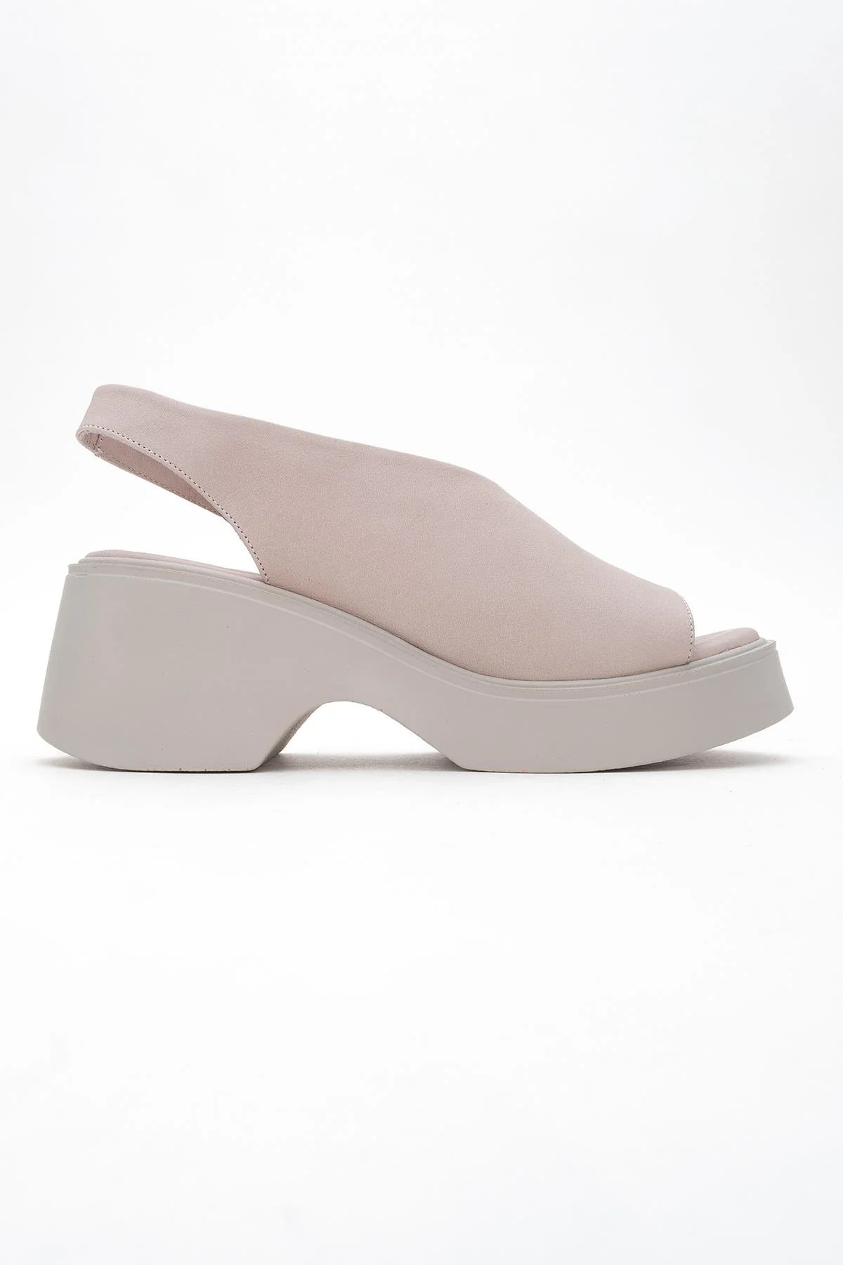 ROY Light Pink Leather Wedge Sandal (Women) - Image 6