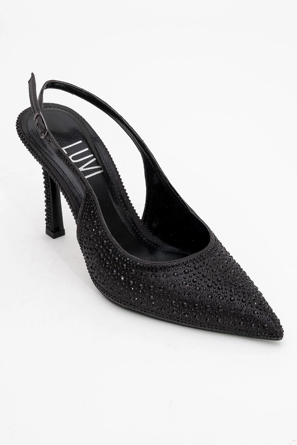 Roya - Black Jeweled Pointed Toe Stiletto (Women) - Image 3