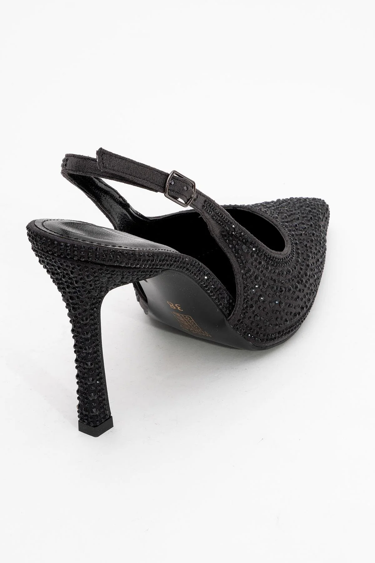 Roya - Black Jeweled Pointed Toe Stiletto (Women) - Image 5