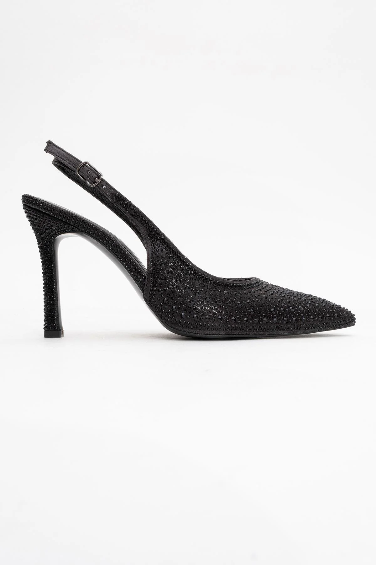 Roya - Black Jeweled Pointed Toe Stiletto (Women) - Image 6