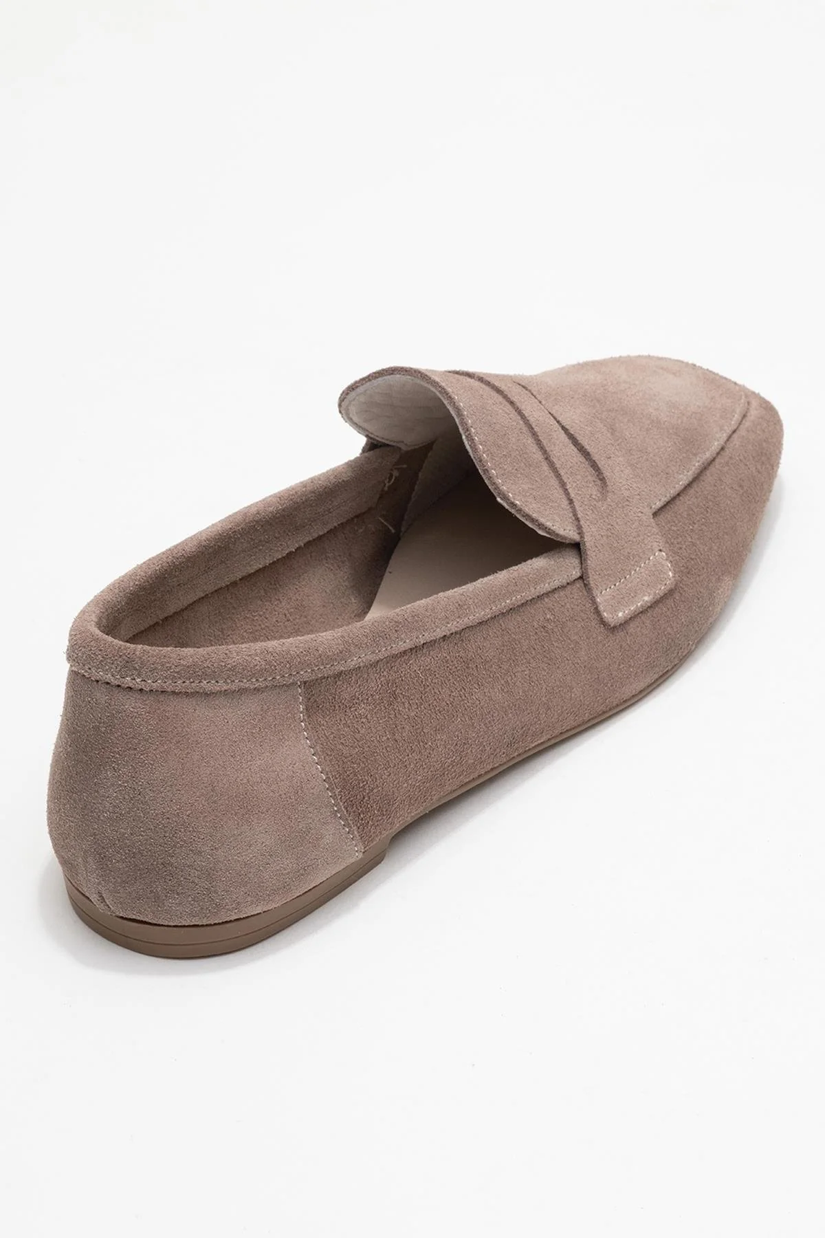 Rubra - Taupe Suede Genuine Leather Loafer (Women) - Image 5
