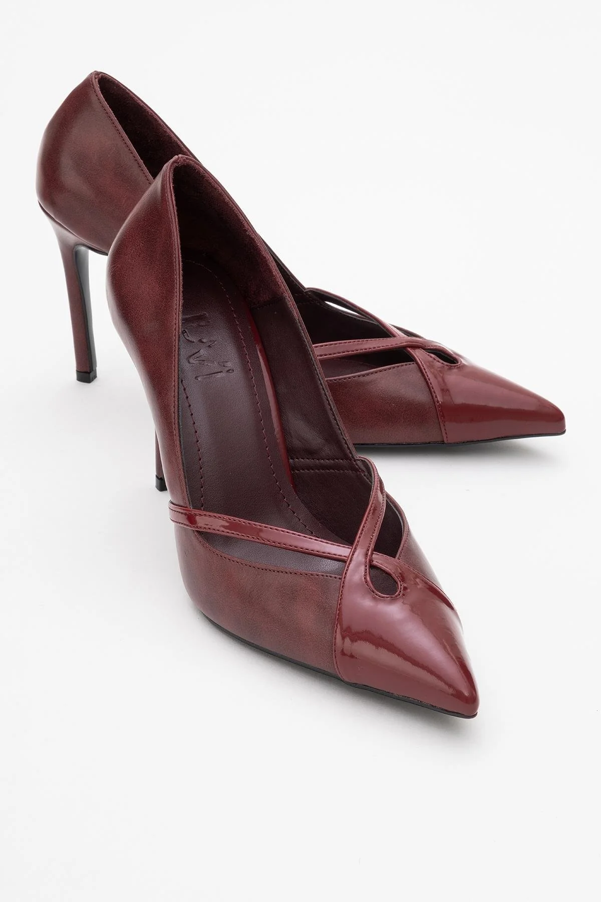 Ruby - Burgundy Patent Detail High Heel Shoe (Women)