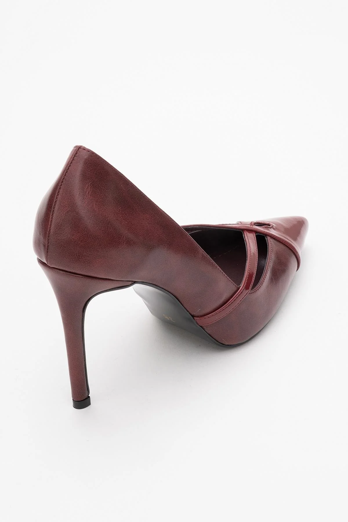 Ruby - Burgundy Patent Detail High Heel Shoe (Women) - Image 5