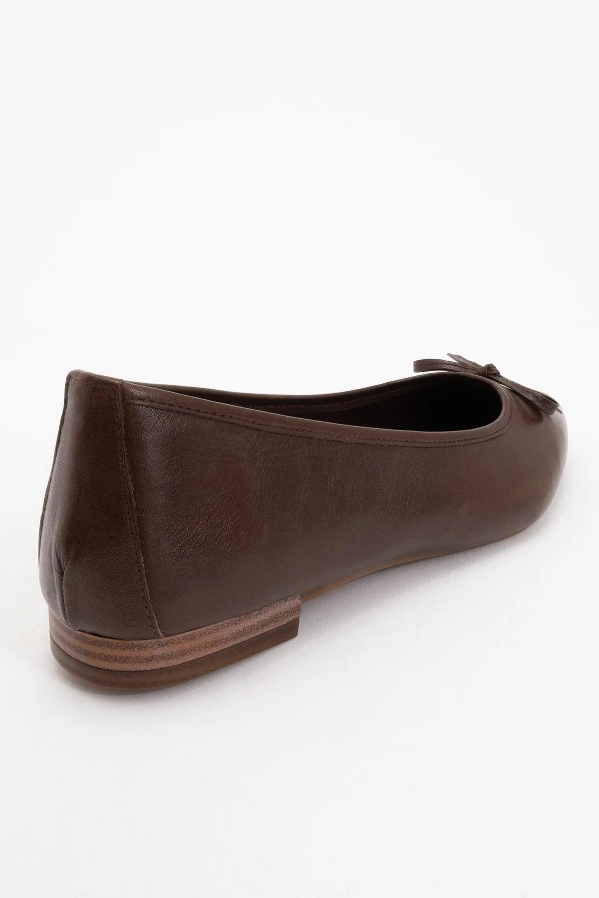 Ruby - Dark Brown Pointed Toe Leather Flats - Image 4