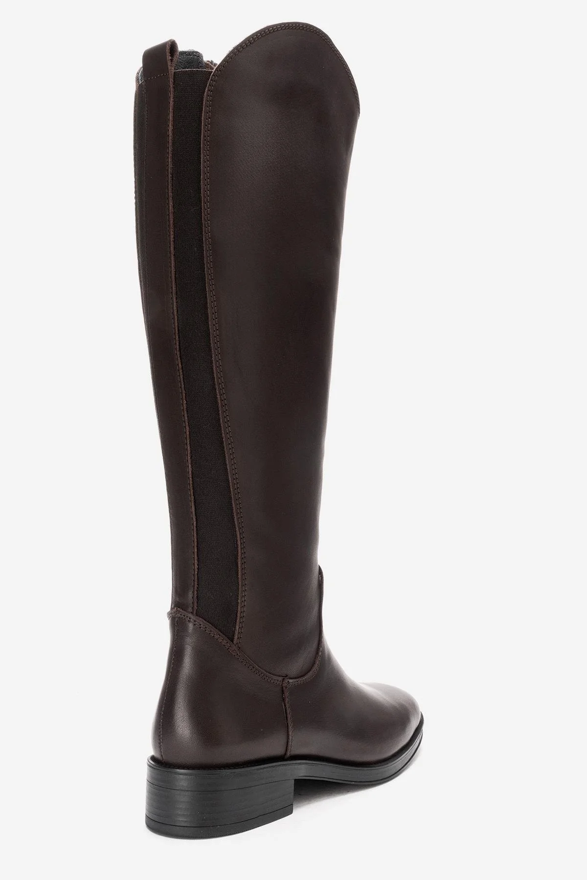 RUIZ - Brown Genuine Leather Low Heel Knee-High Boot (Women) - Image 7