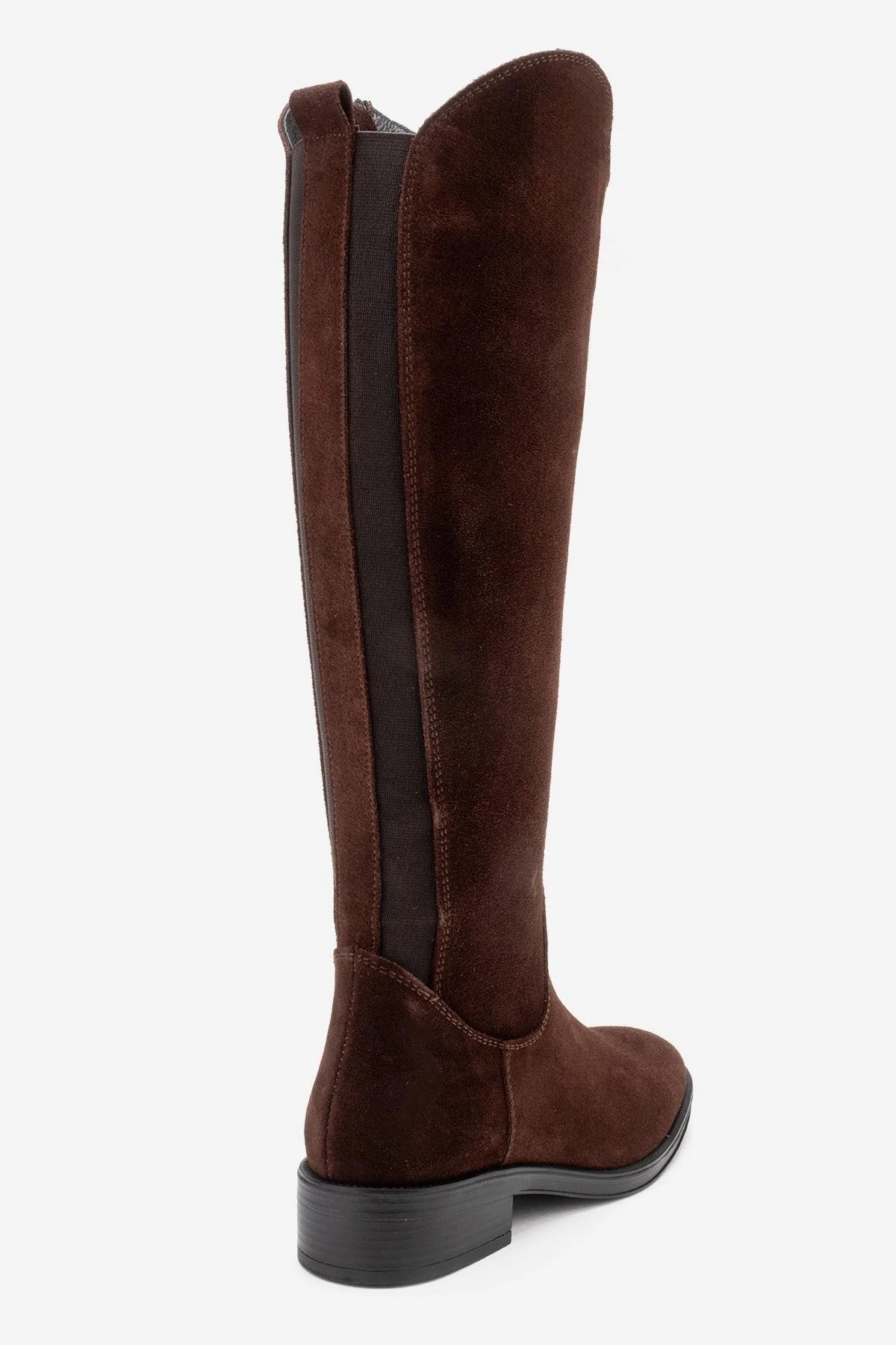 RUIZ - Brown Suede Genuine Leather Flat Heel Boot (Women) - Image 8
