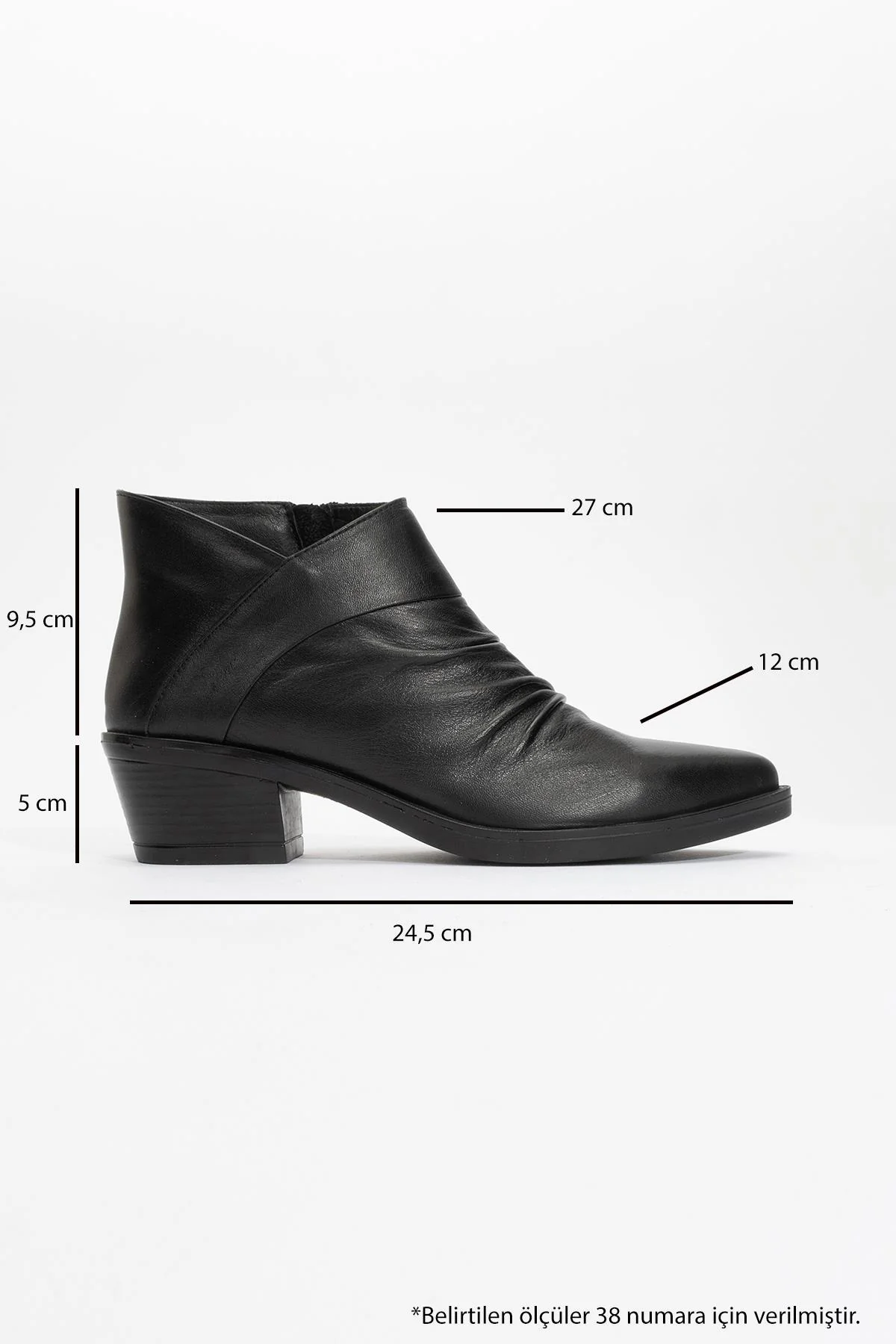 Rule - Black Genuine Leather Block Heel Boot (Women) - Image 4