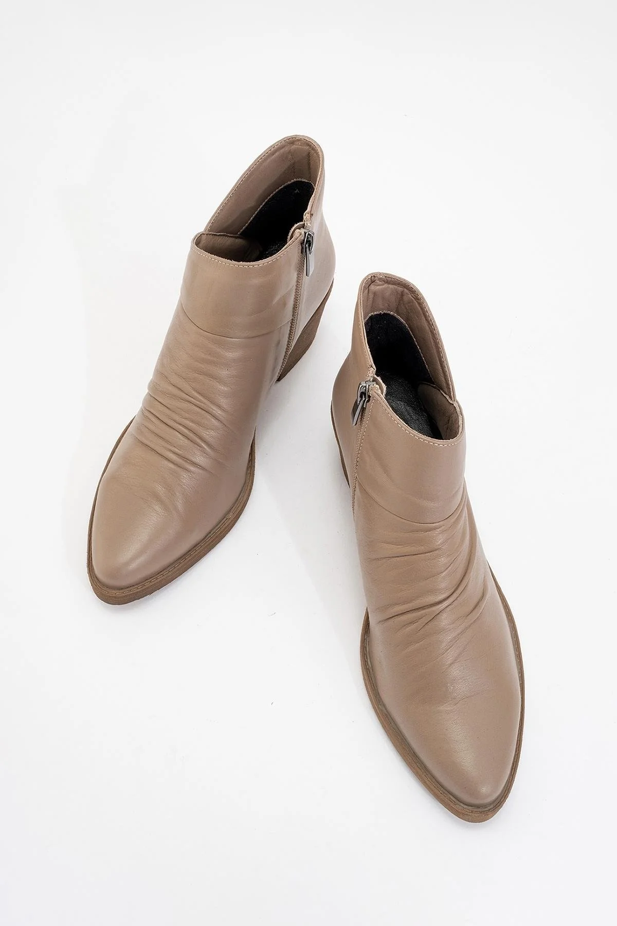 Rule - Taupe Genuine Leather Block Heel Boot (Women) - Image 2