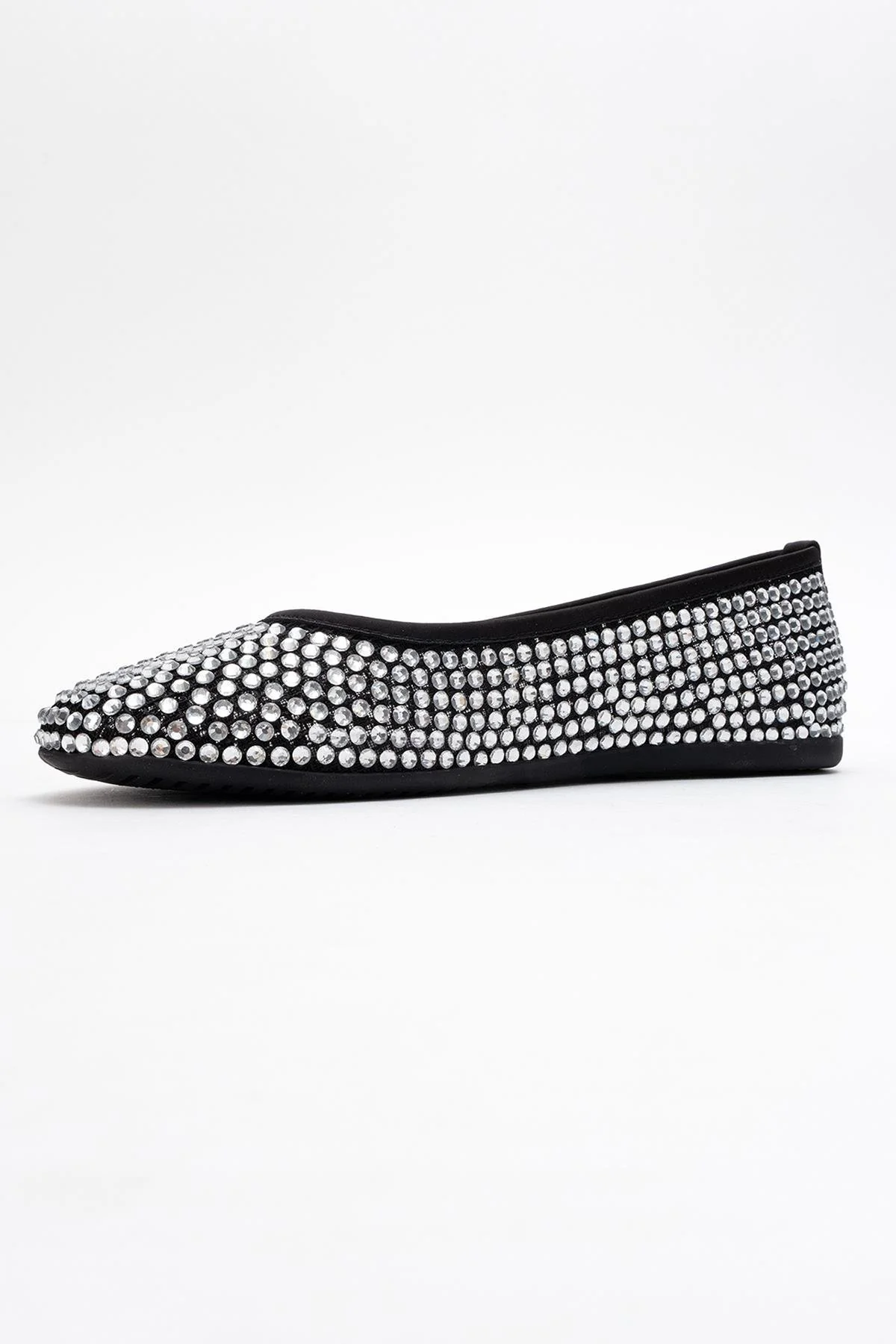 Runway Black Mesh Embellished Ballet Flat (Women) - Image 4