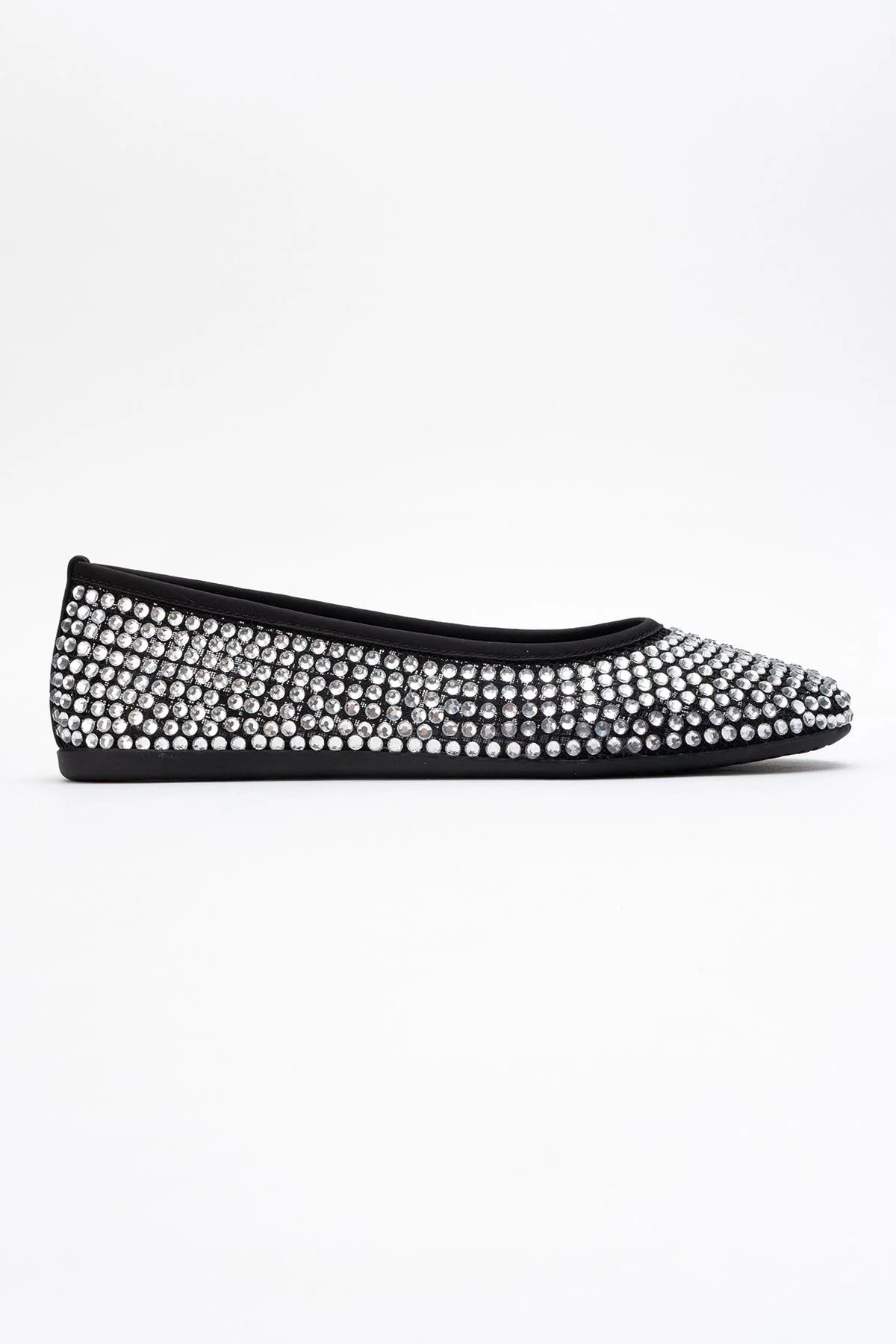 Runway Black Mesh Embellished Ballet Flat (Women) - Image 6