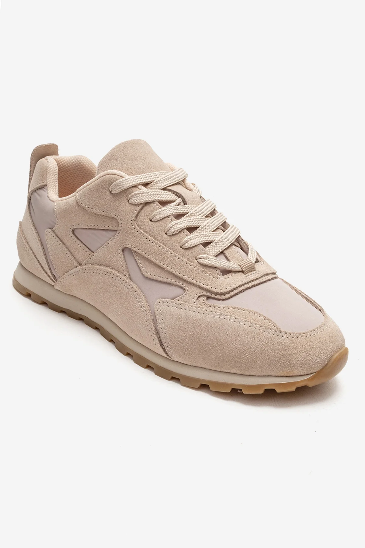 Sahra - Beige Genuine Leather Sneaker (Women) - Image 3