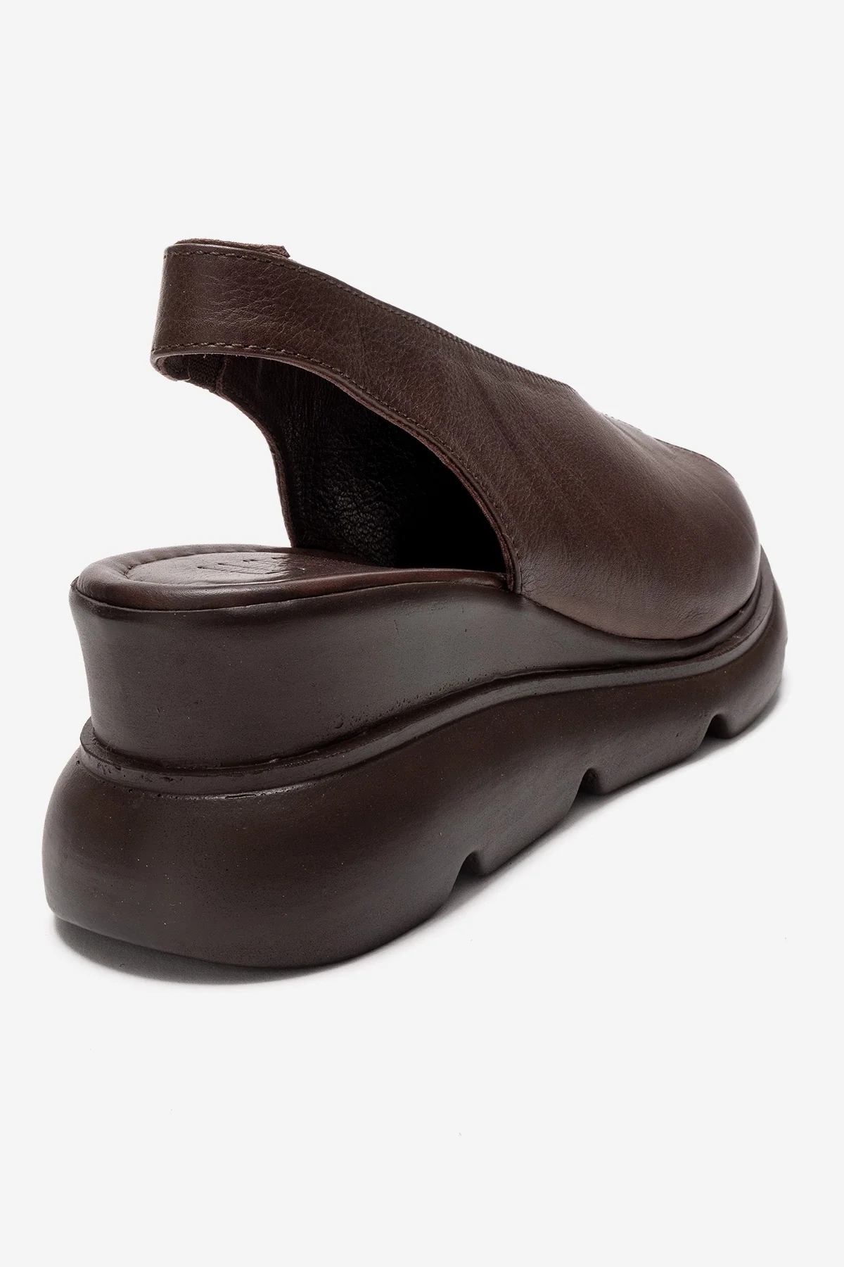 SAM - Brown Genuine Leather Wedge Sandal (Women) - Image 5