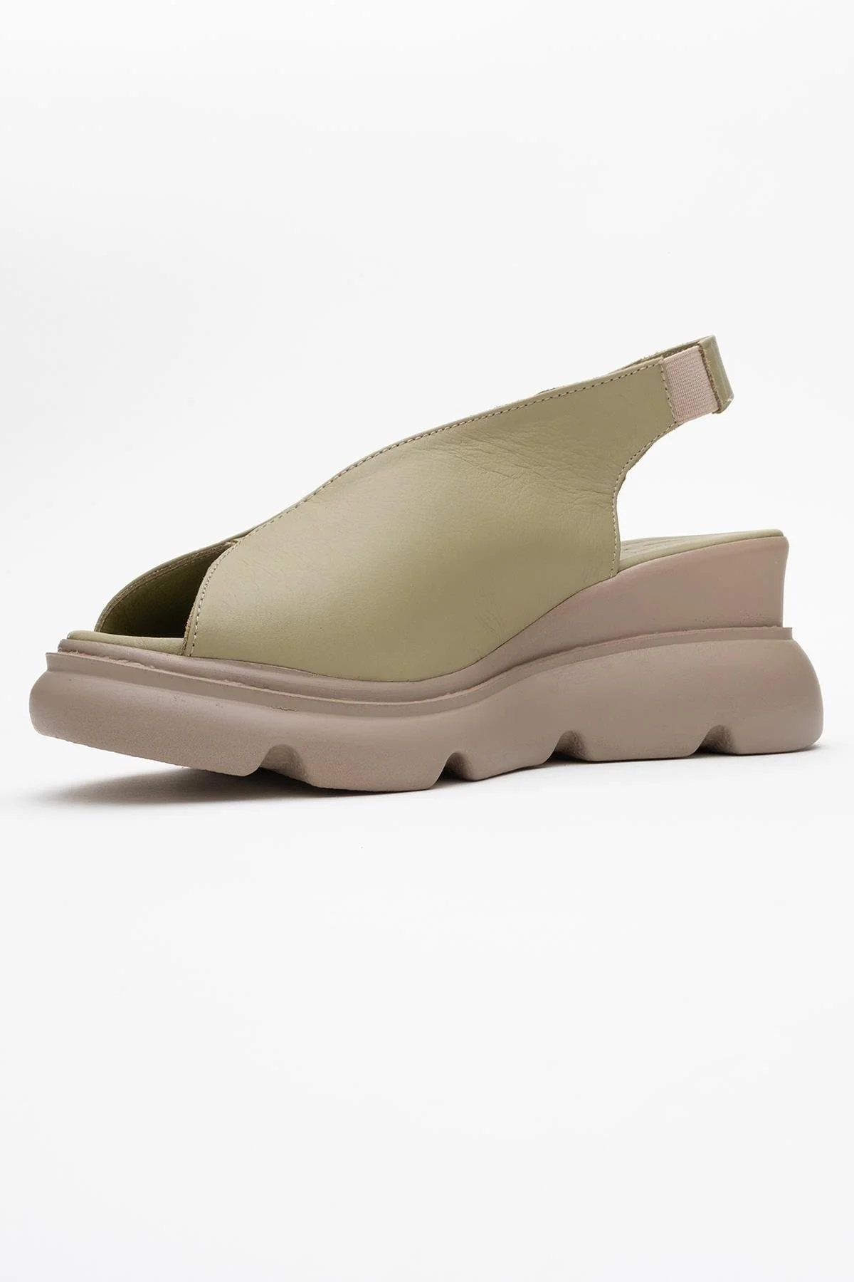 Sam Green Leather Platform Slide (Women) - Image 4