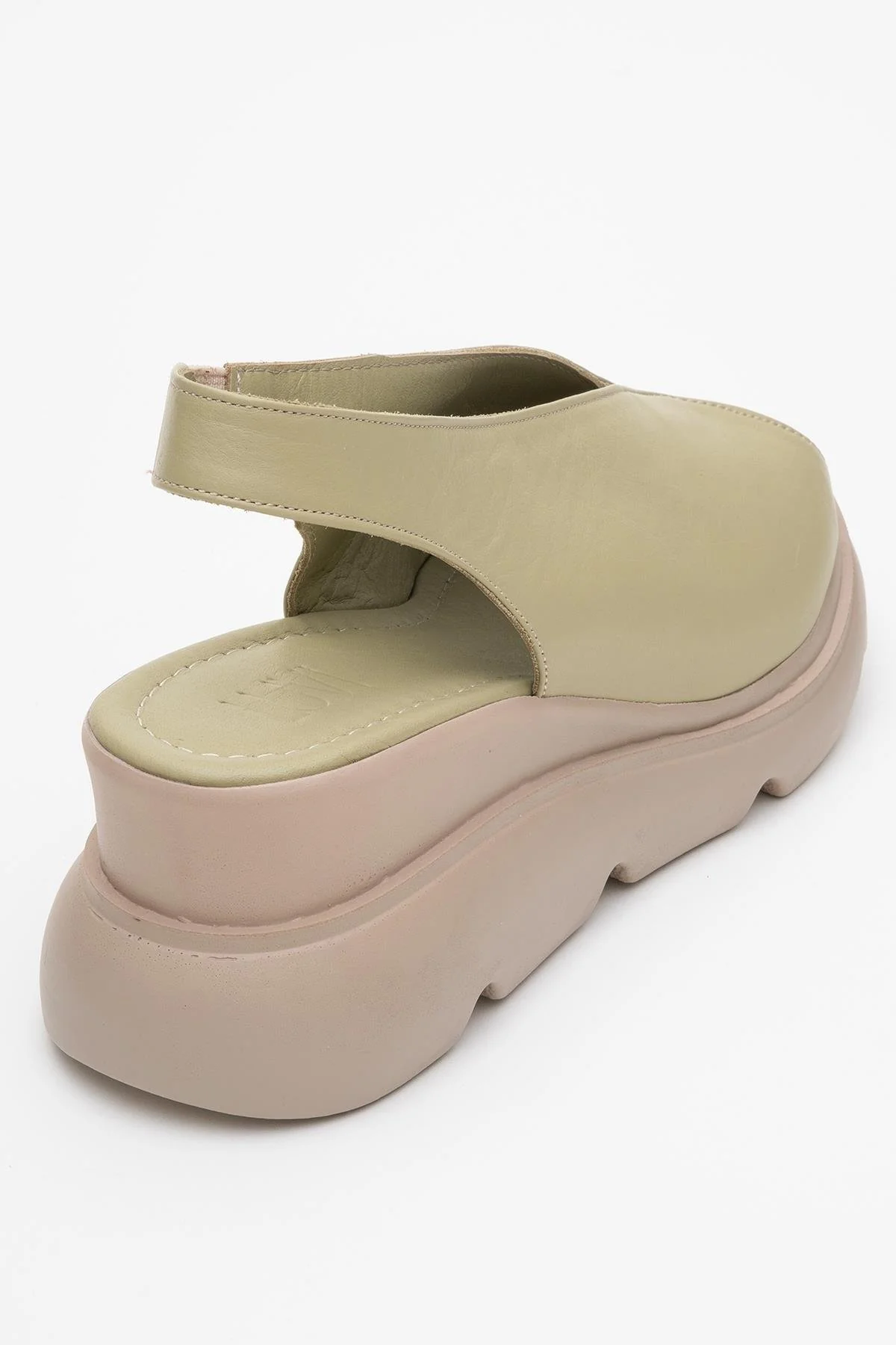 Sam Green Leather Platform Slide (Women) - Image 5
