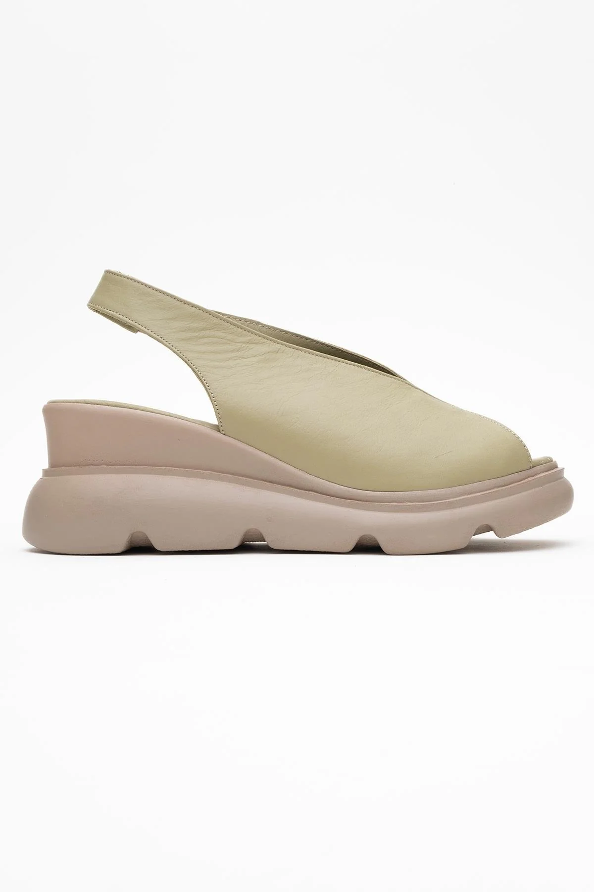 Sam Green Leather Platform Slide (Women) - Image 6