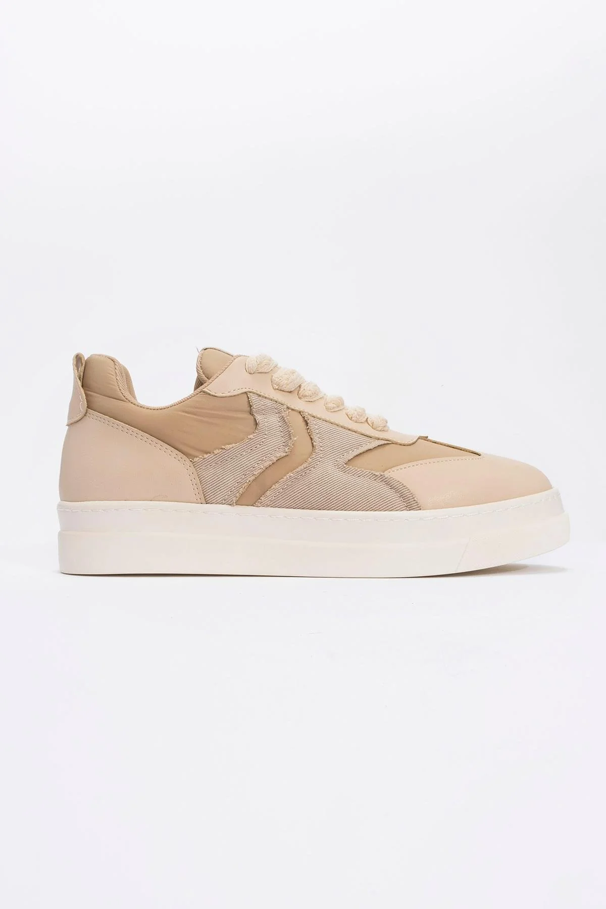 Sande - Beige Denim Detailed Sport Sneakers (Women) - Image 4