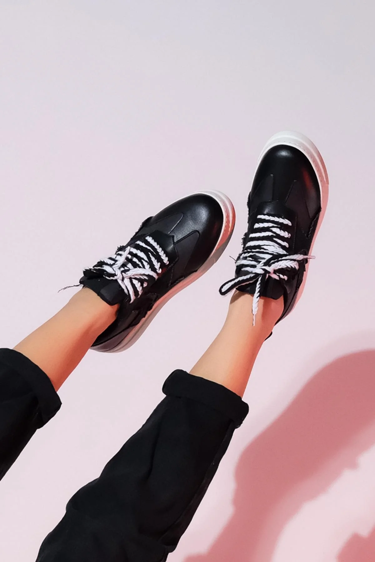 Sande - Black Denim Detail Sport Sneaker (Women) - Image 4