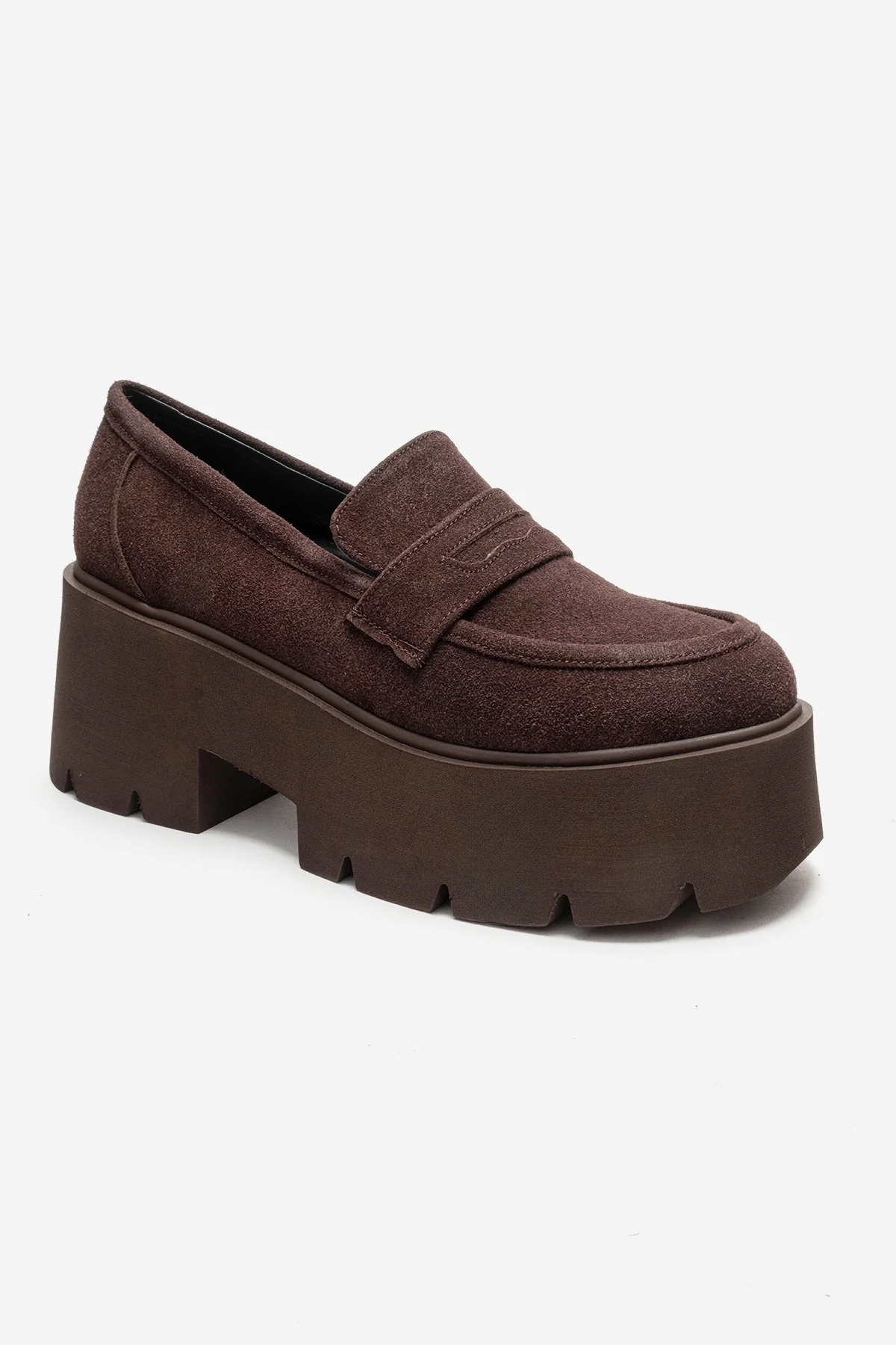 SANTIA - Brown Chunky Platform Loafer (Women) - Image 3