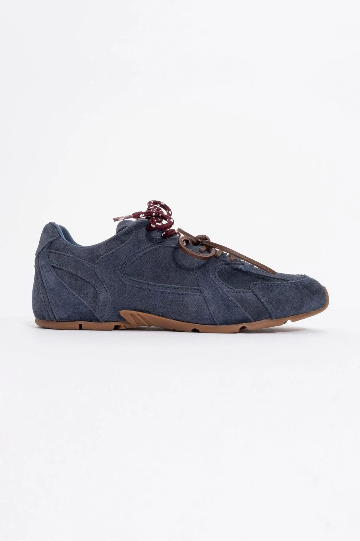 Selena - Navy Blue Suede Leather Sneakers (Women) - Image 5