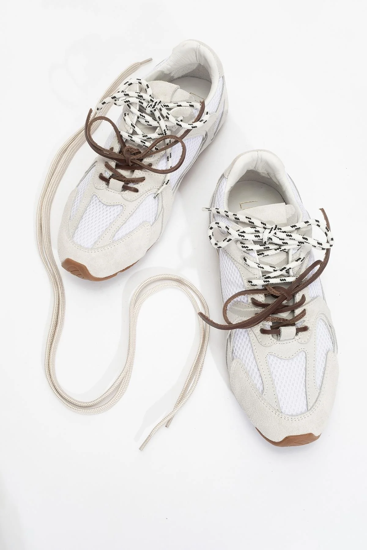 Selena - White Suede Leather Sneakers (Women) - Image 2