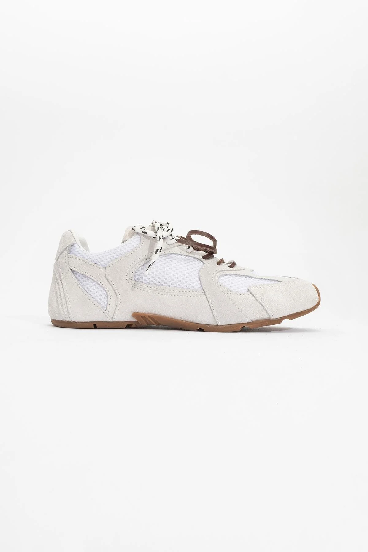 Selena - White Suede Leather Sneakers (Women) - Image 4