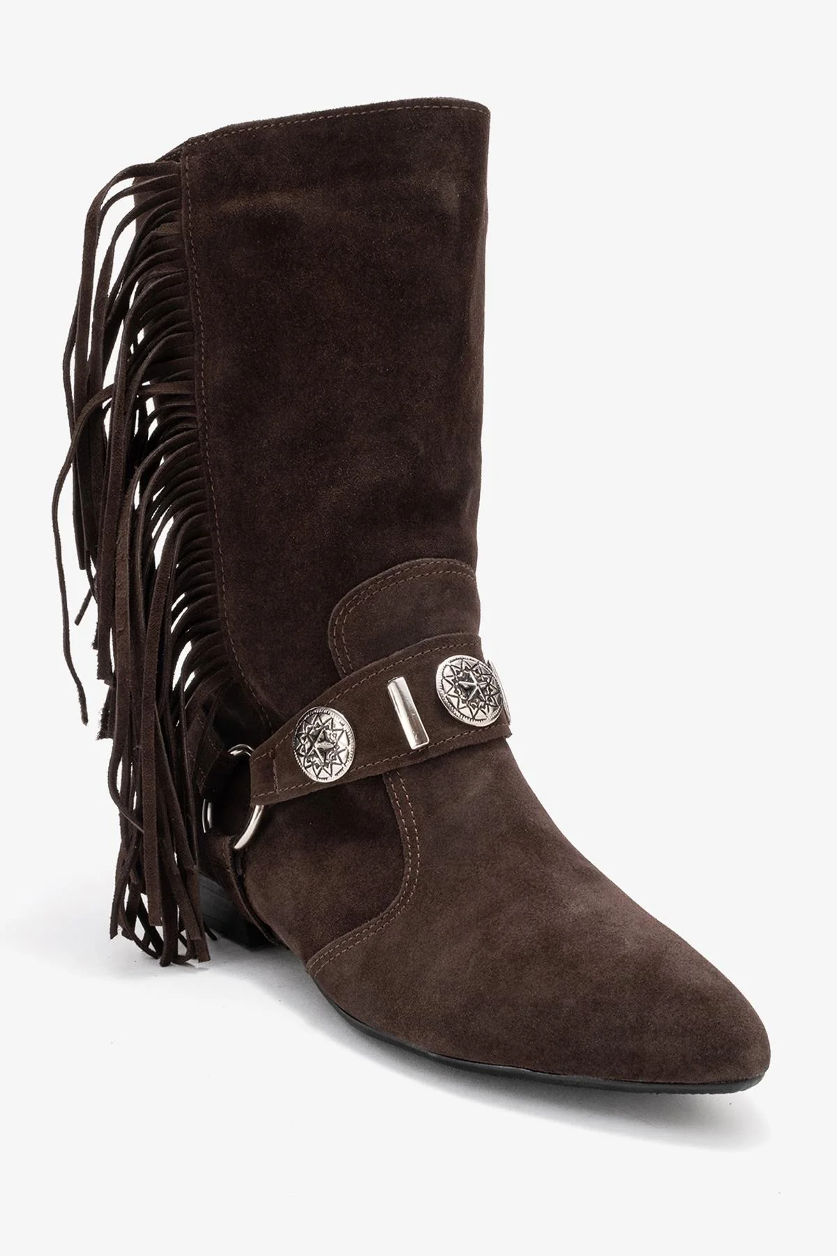 Selora - Brown Genuine Leather Buckle Western Boot (Women) - Image 3