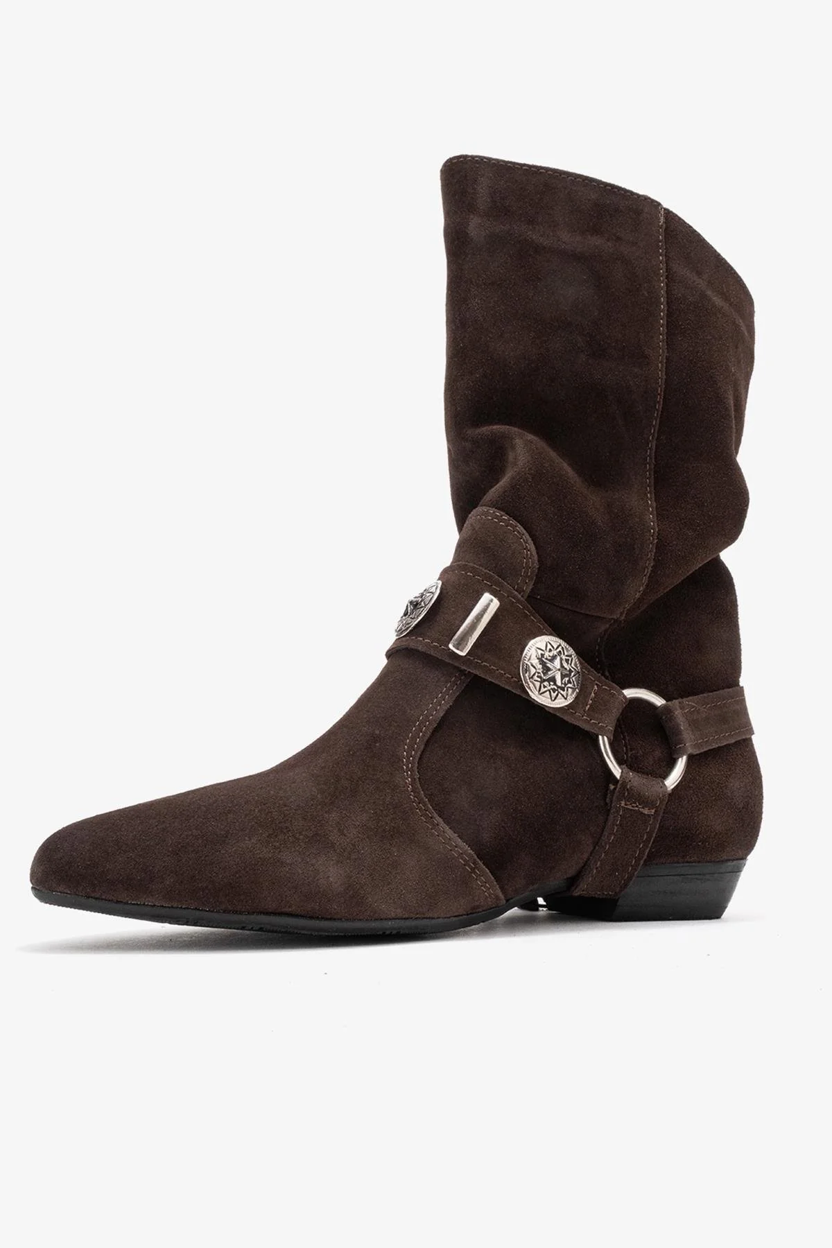 Selora - Brown Genuine Leather Buckle Western Boot (Women) - Image 4